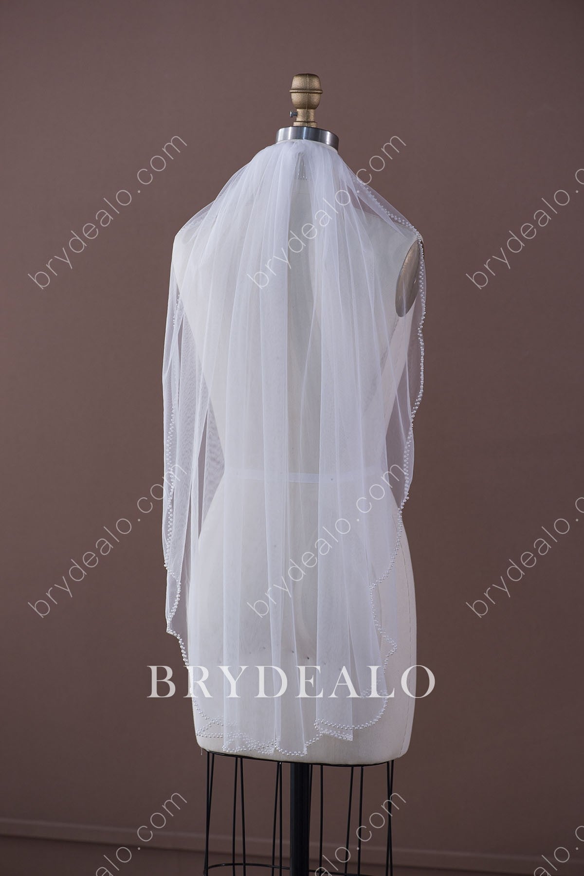 Refined Pearls Wedding Veil for Sale