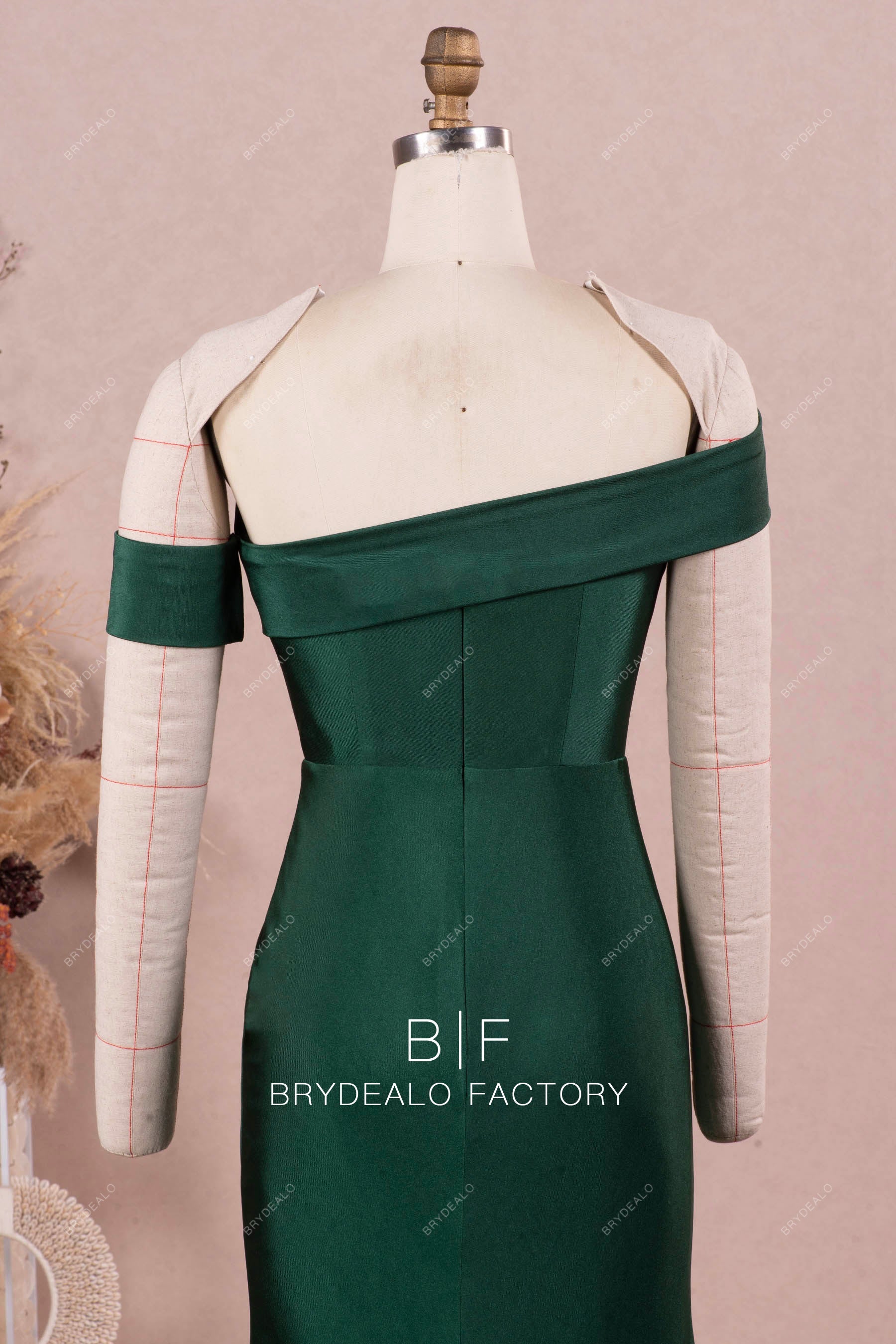 long mermaid off shoulder bridesmaid dress