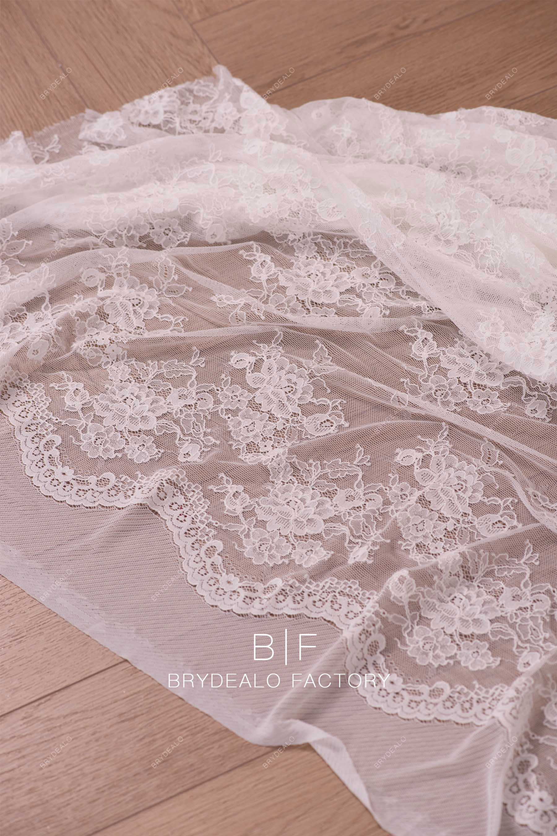 double border elastic flower lace for dresses