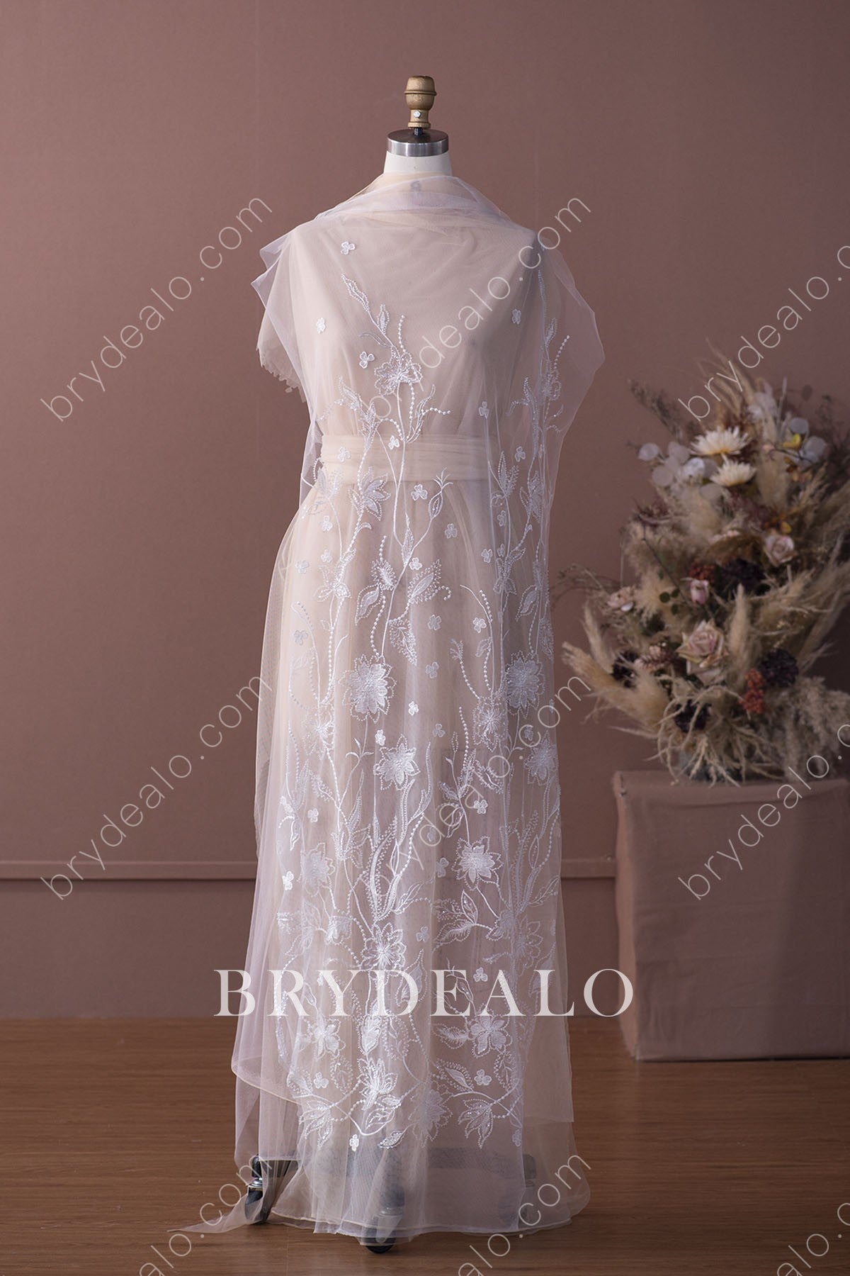 chinese dress ladies Ivory Beaded Mesh | Crystal Beads main image 0