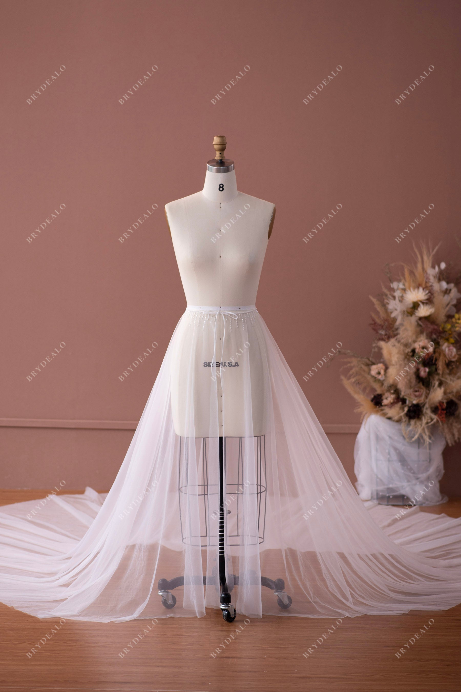 Tulle clearance overskirt wedding