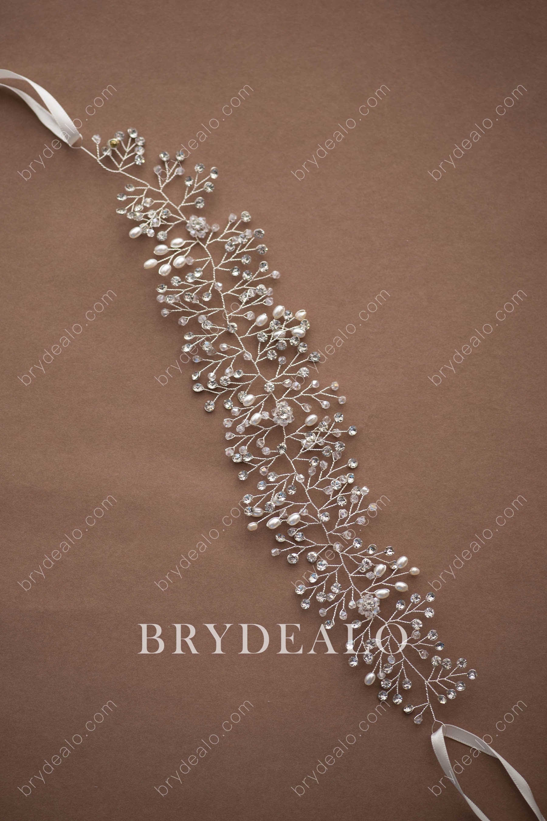 Best Elaborate Pearl Rhinestone Bridal Sash