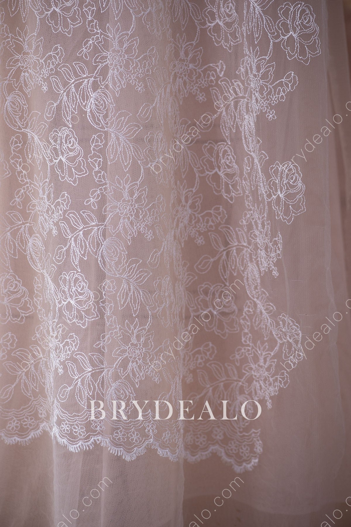 Flower Leaf Bridal Lace Fabric Online