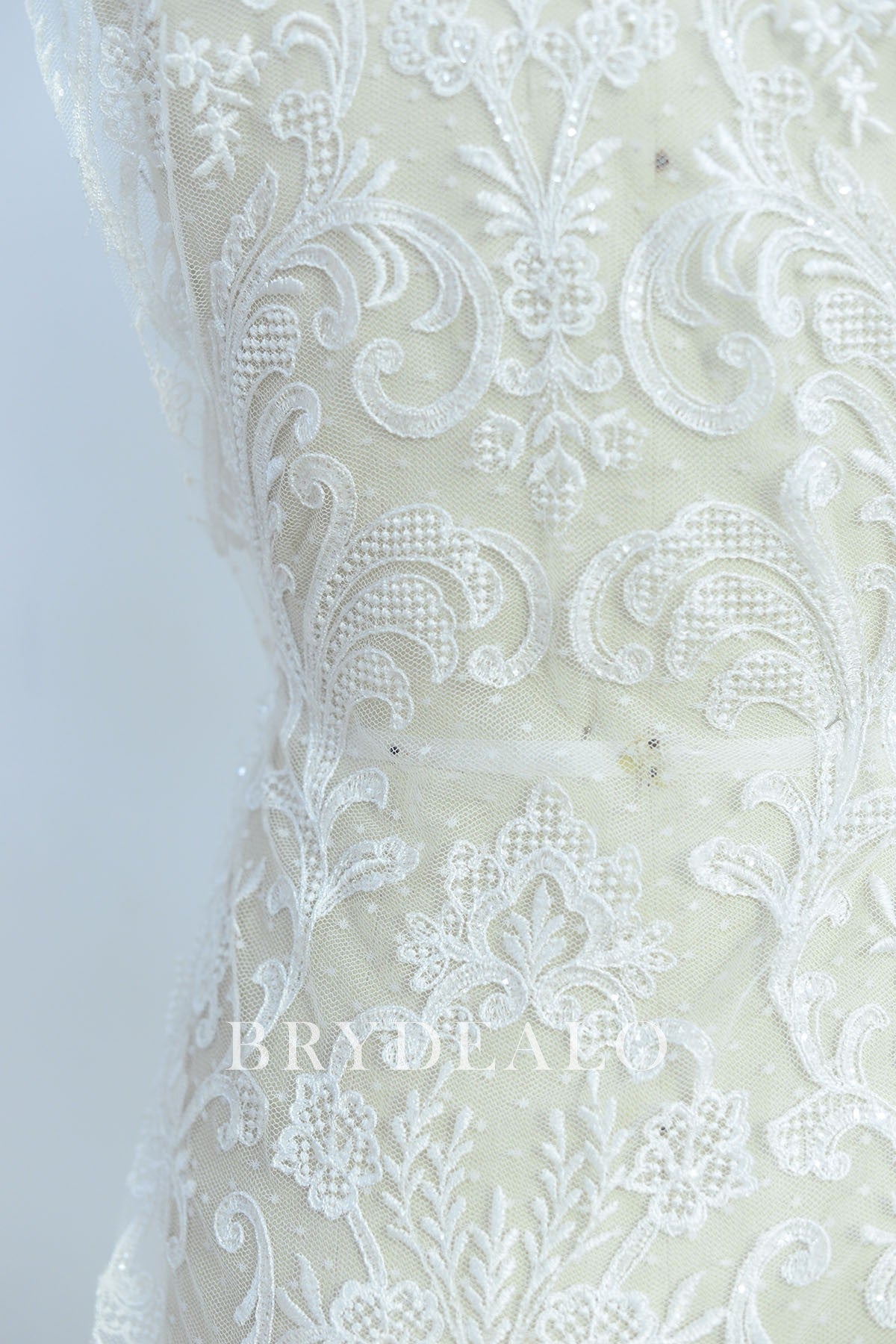 Glamorous Symmetrical Corded High Quality Lace Fabric