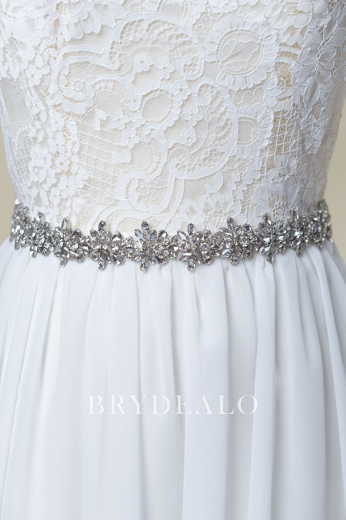 Designer Glistering Rhinestones Satin Wedding Sash Online