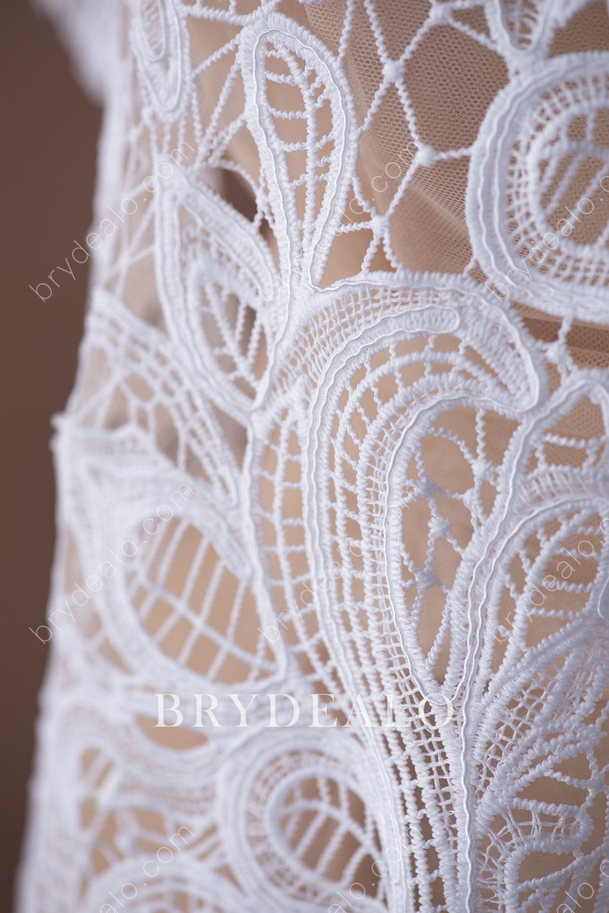 Abstract Crochet Bridal Lace Fabric For Sale