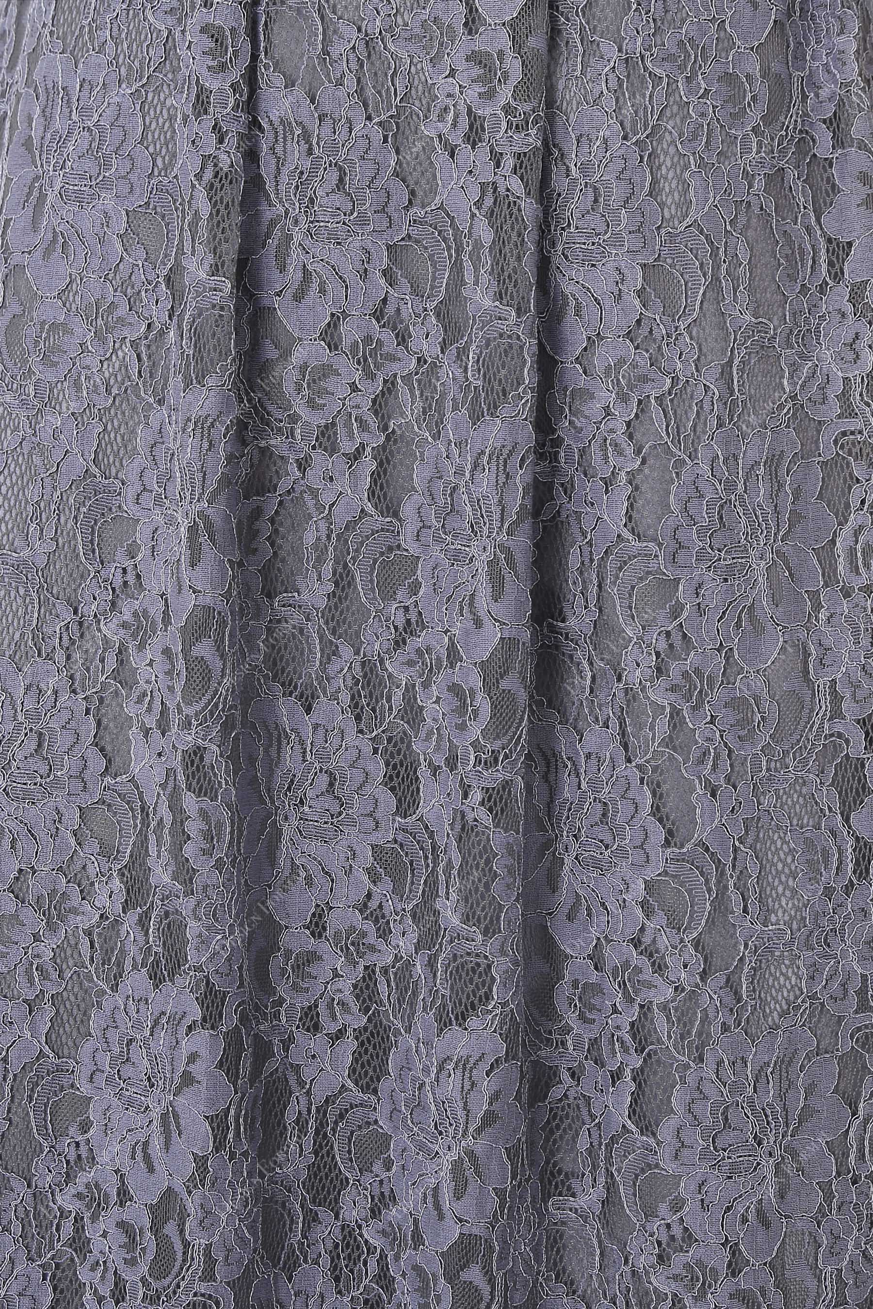 grey lace bridesmaid gown