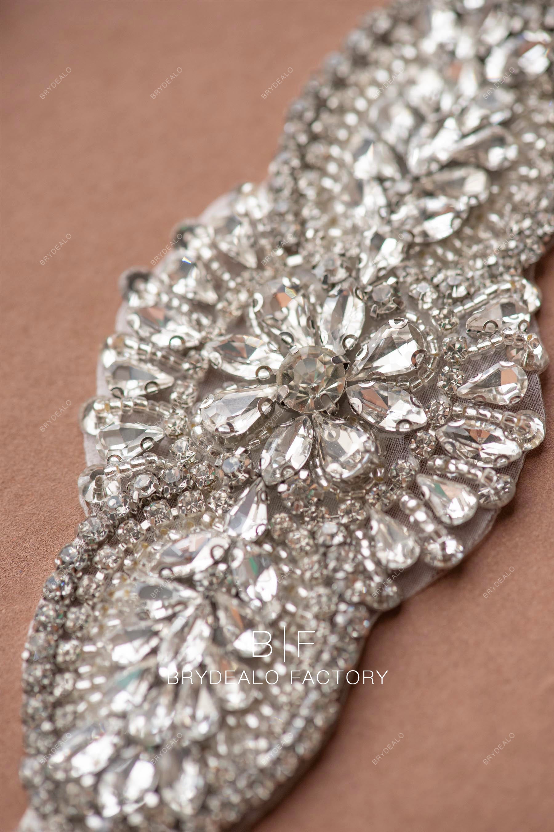 hand-sewn rhinestone bridal belt for sale