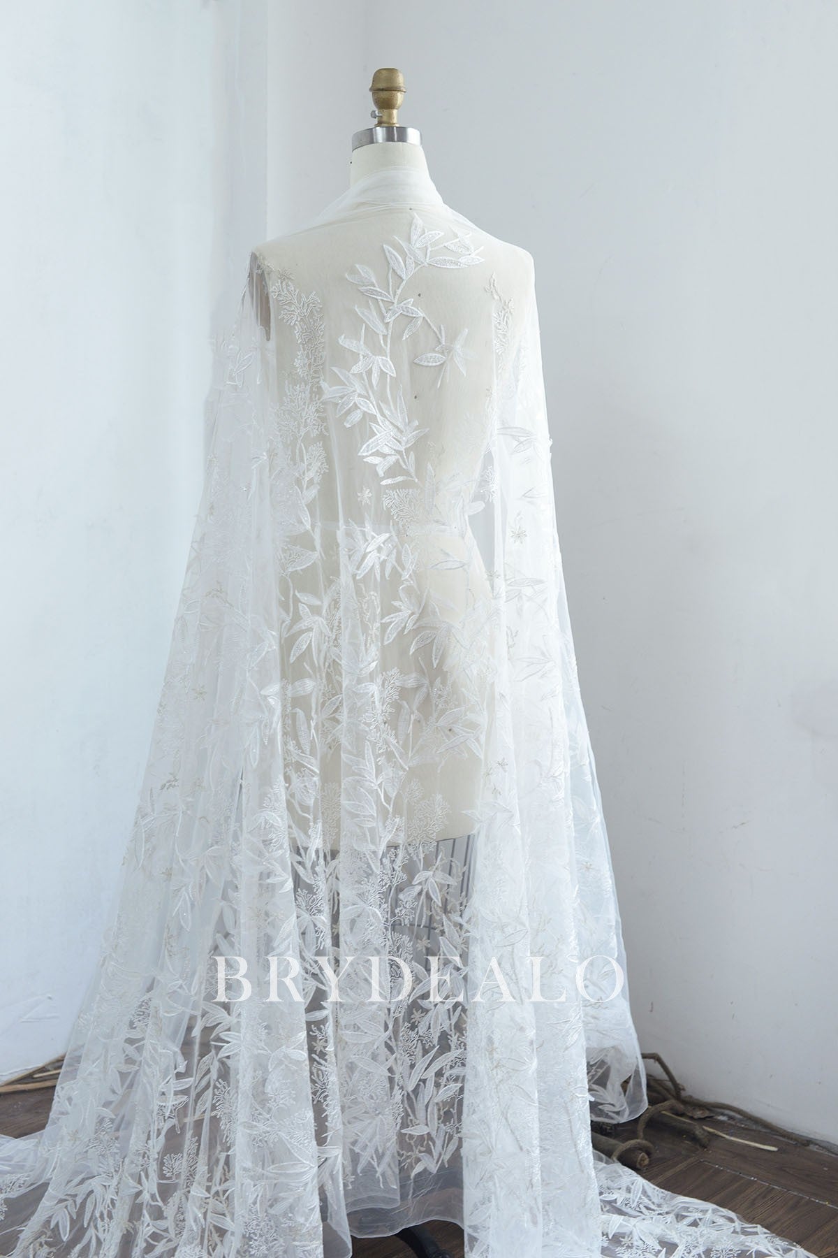 High-end Sequined Leaf Bridal Lace Online