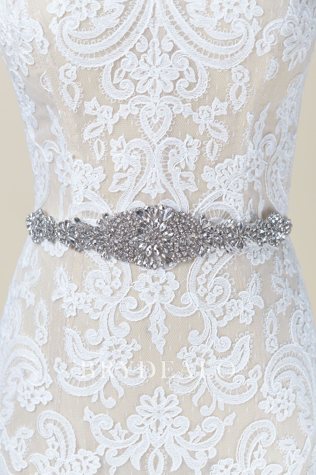 High-Quality Designer Rhinestones Wedding Sash Belt