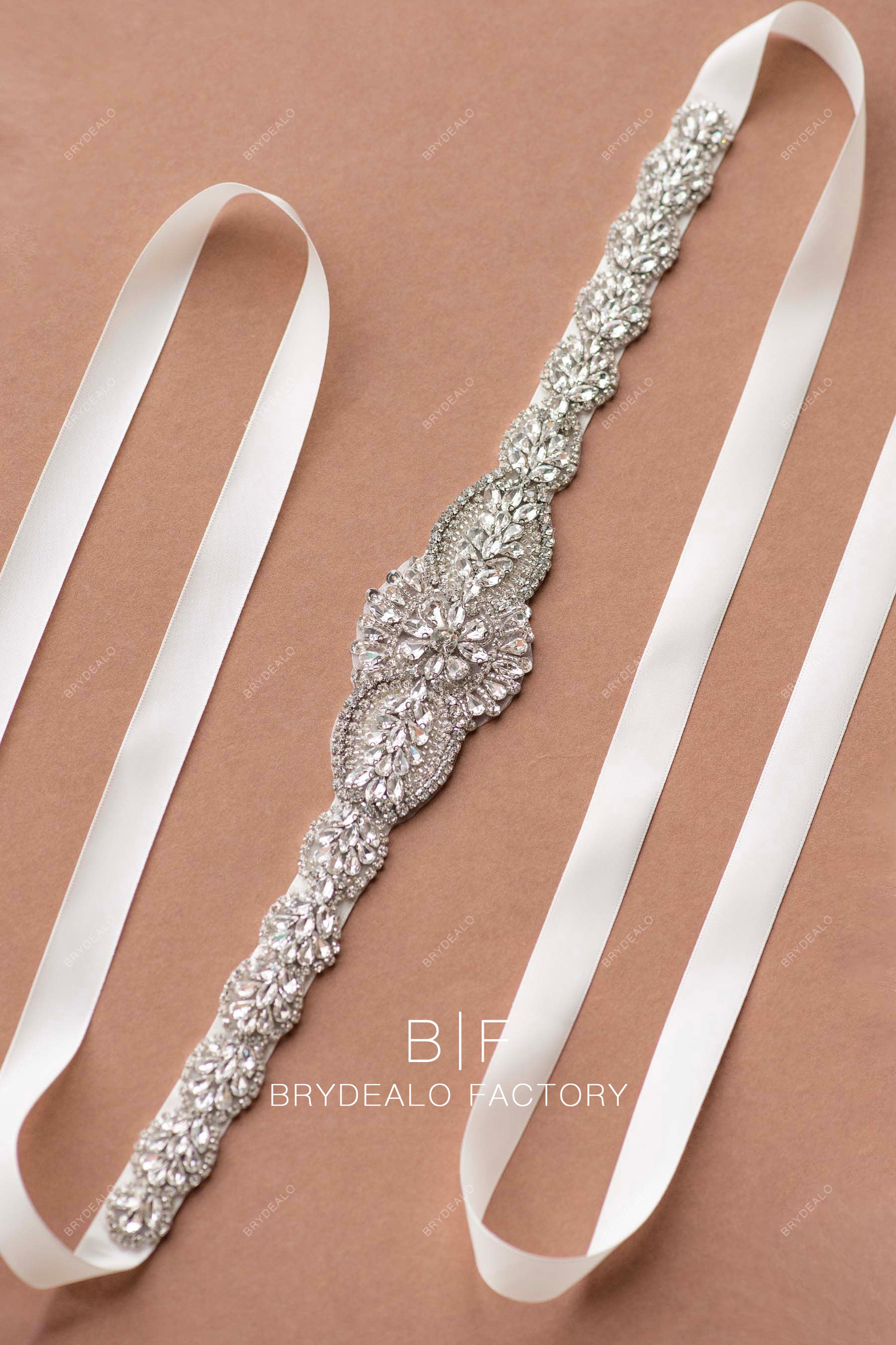 Fashion Silver Rhinestone Wedding Dress Belt Online