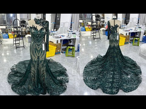 unique one sleeve sparkly mermaid prom dress