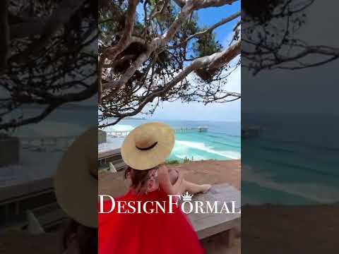 trendy designer red corset prom A-line formal gowns