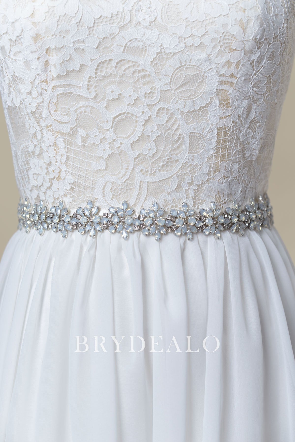 Ice Blue Rhinestones Boho Satin Bridal Sash Belt Ice Blue Rhinestones Boho Satin Bridal Sash Belt