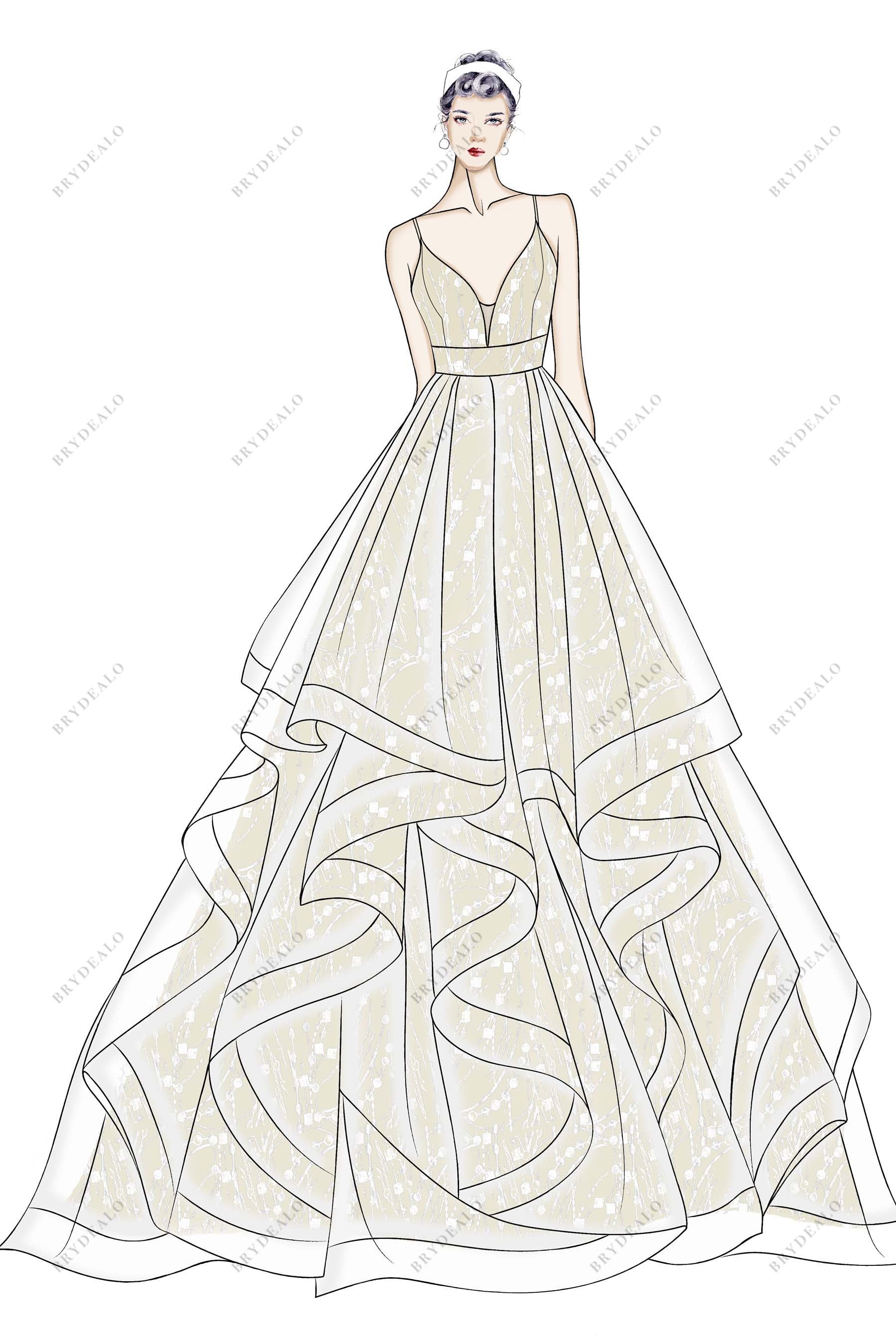 Wedding dress shop sketches designs