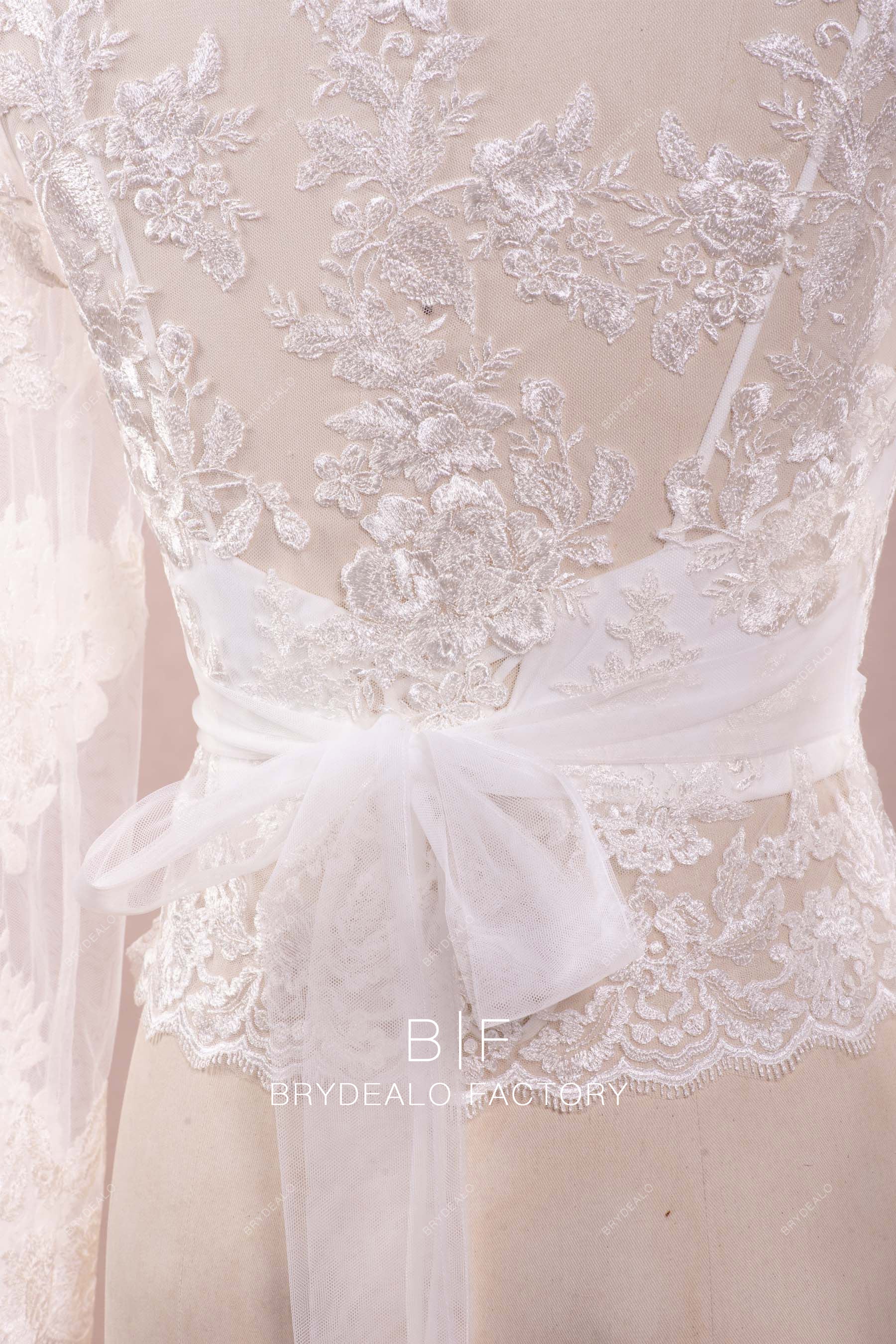 lace up back bridal top