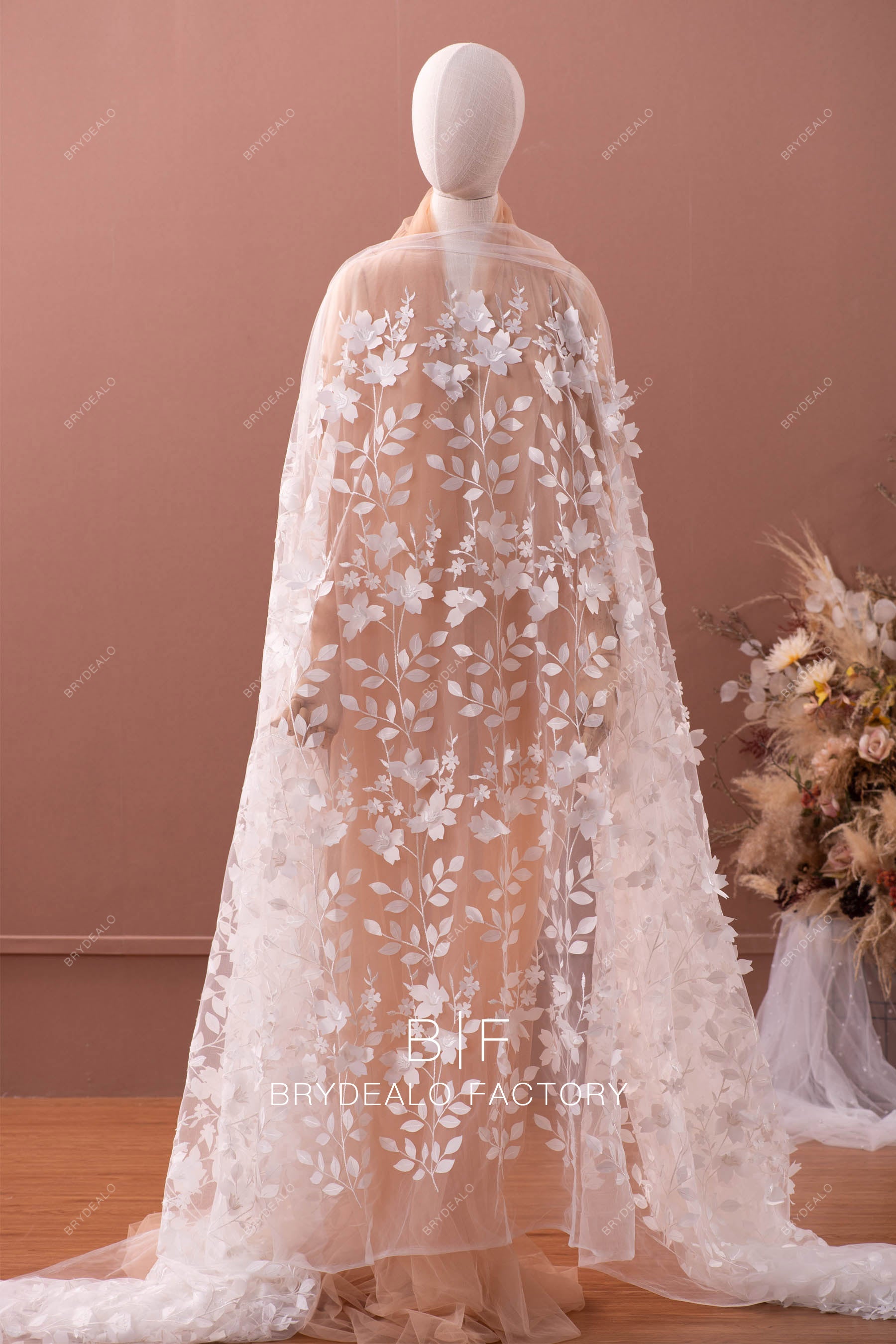 laser cut leaf lace fabric online