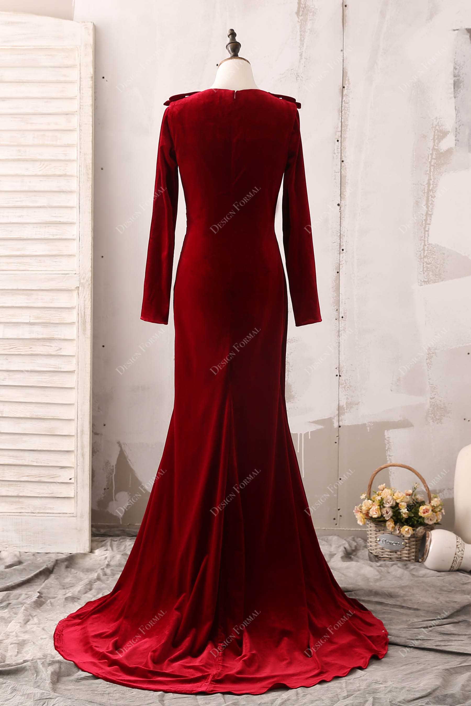 Long Sleeve Mermaid Evening Dress