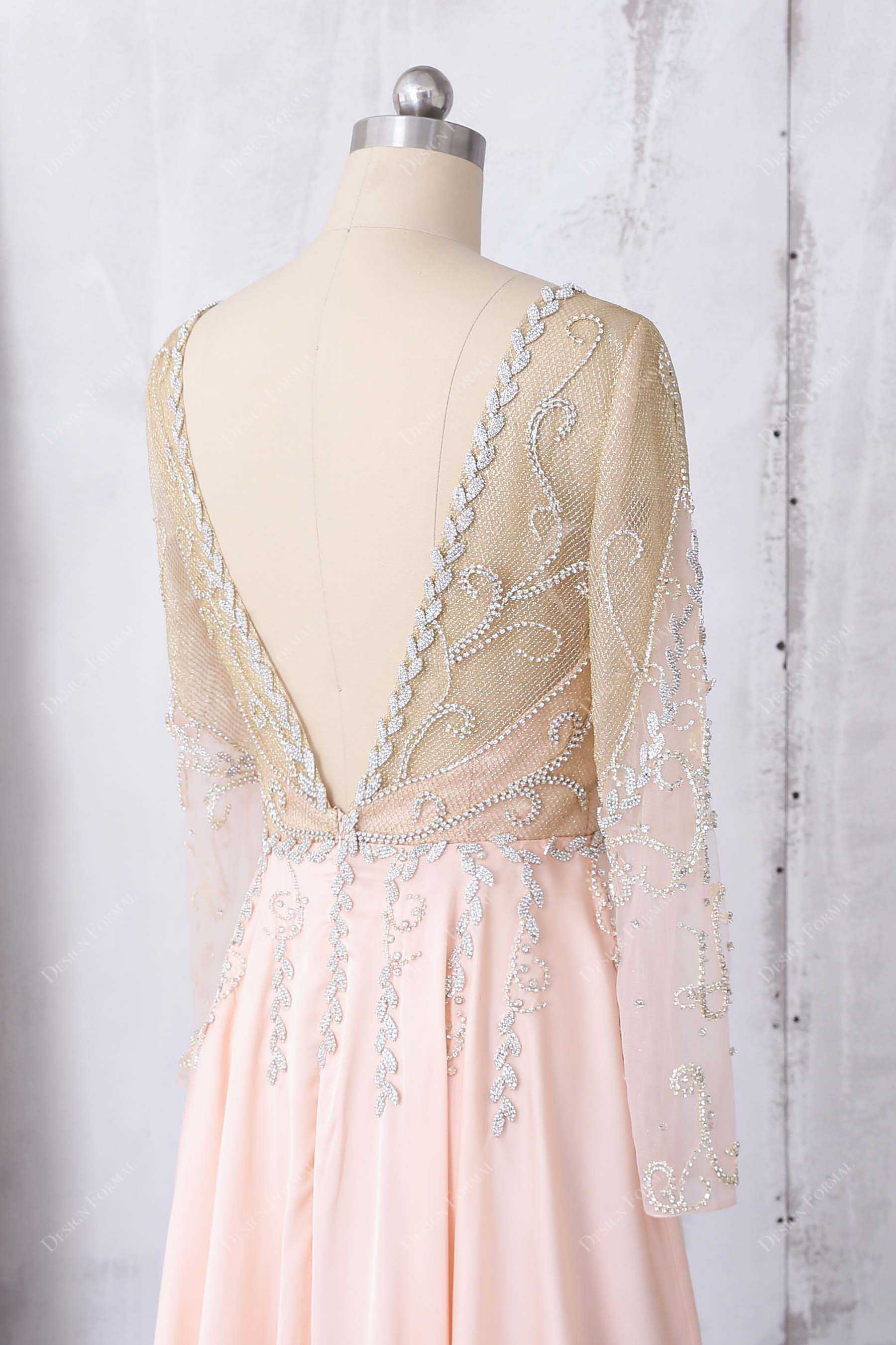 Open V-back Prom Dress