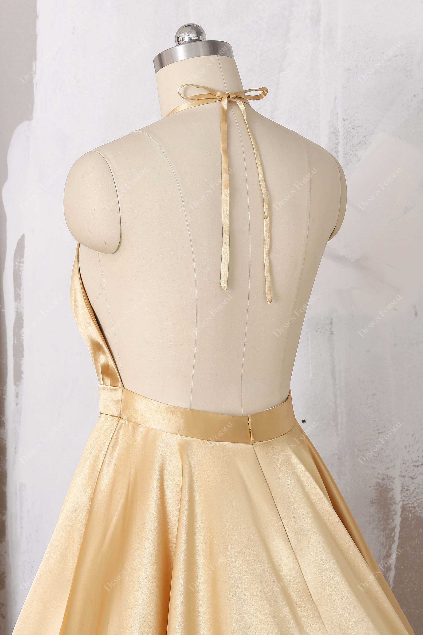 sexy open back prom gown