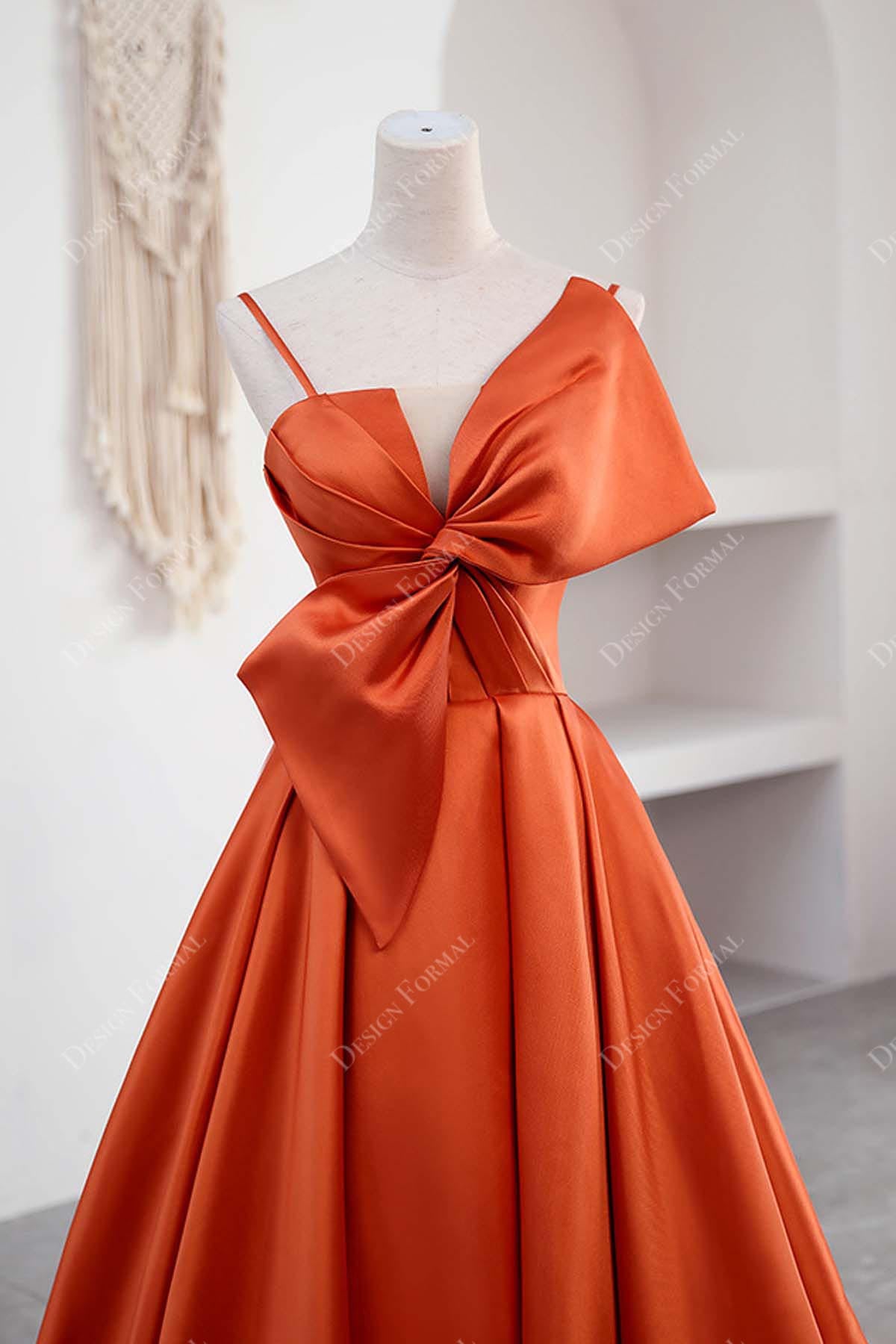 best trendy orange satin host dress for wedding