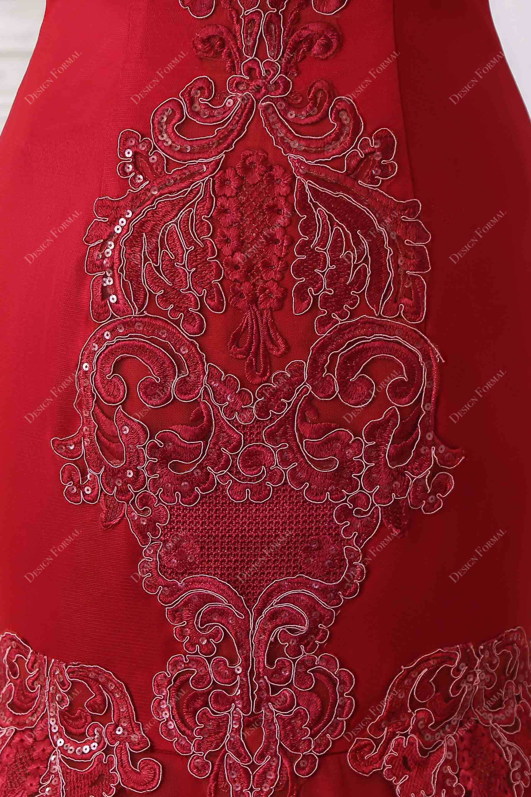 red sequined appliques