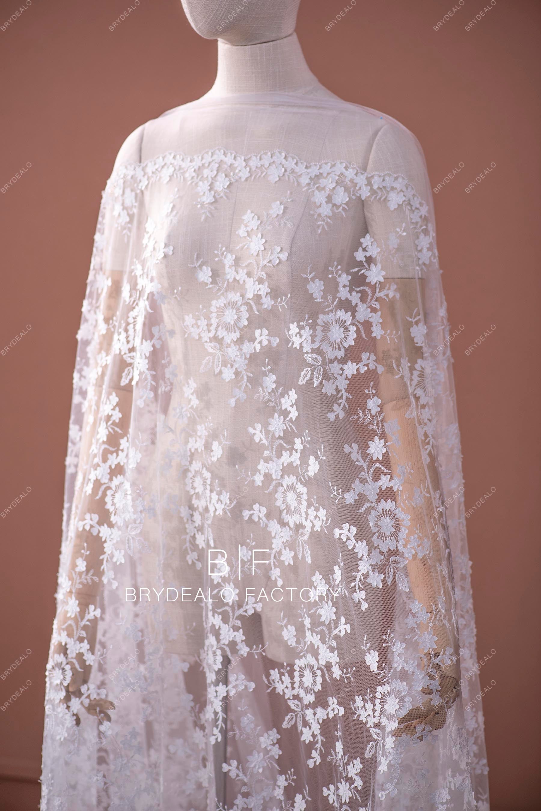 Best Refined Laser Cut Flower Bridal Lace Online