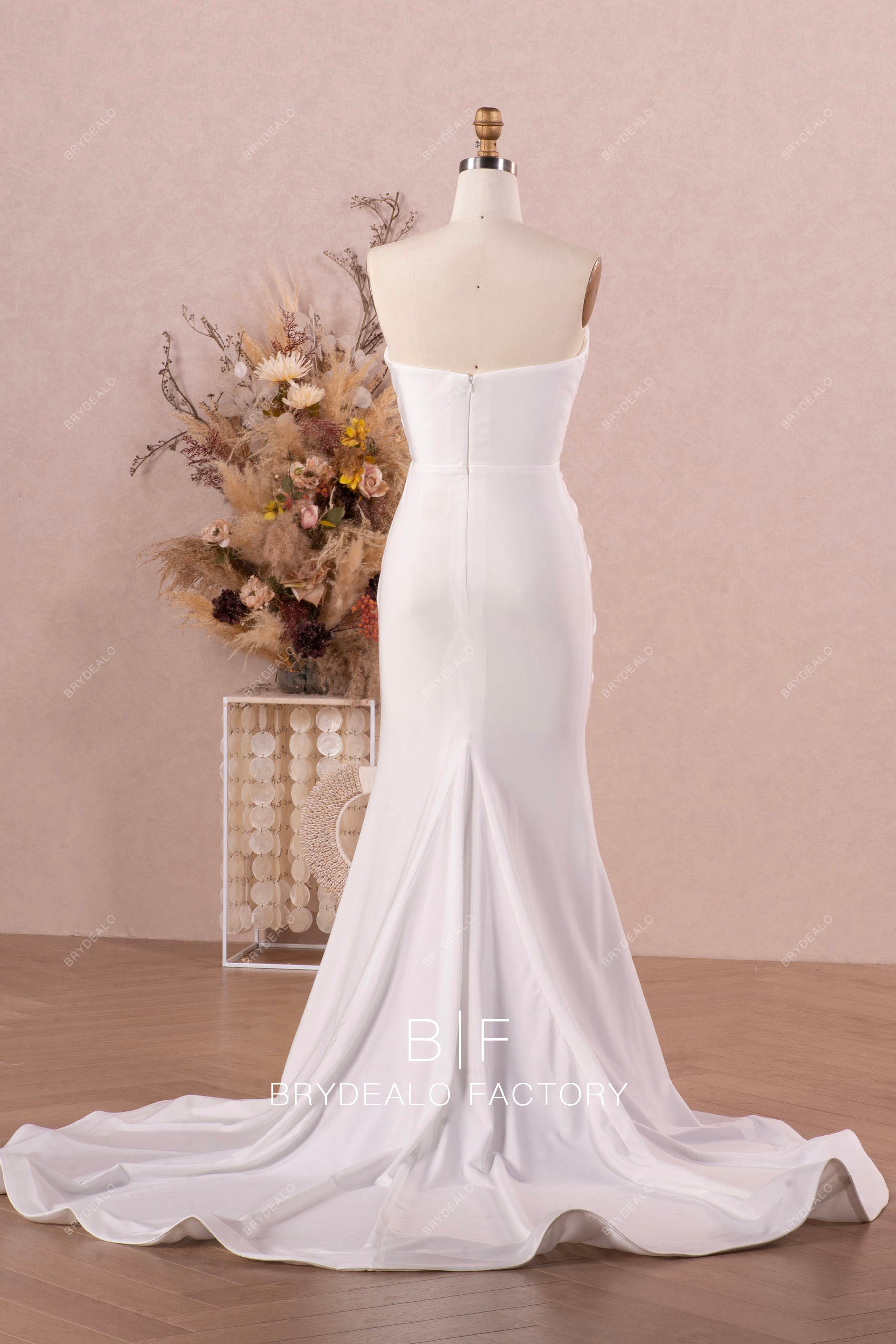 horsehair long train fit and flare wedding dress for sale