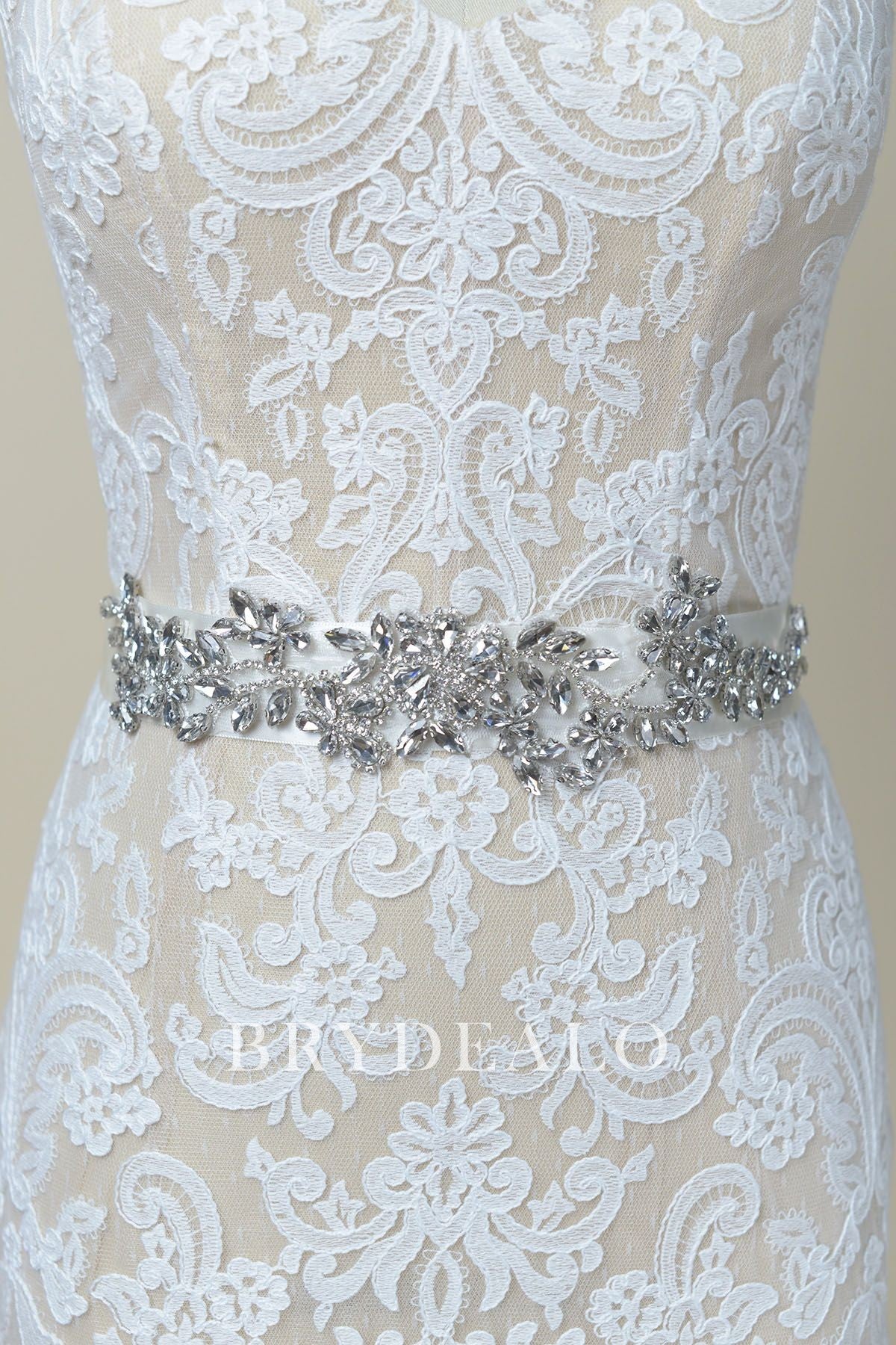 Shiny Crystals Bridal Sash for Sale