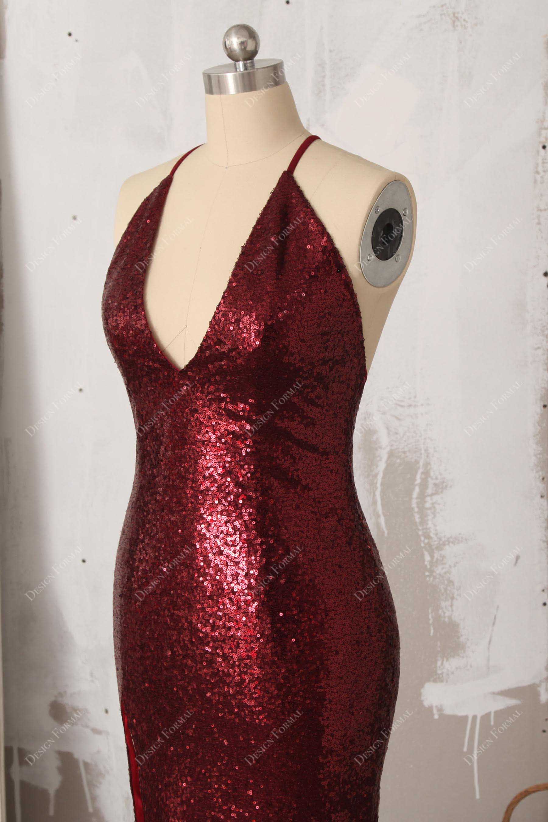 sleeveless halter dress