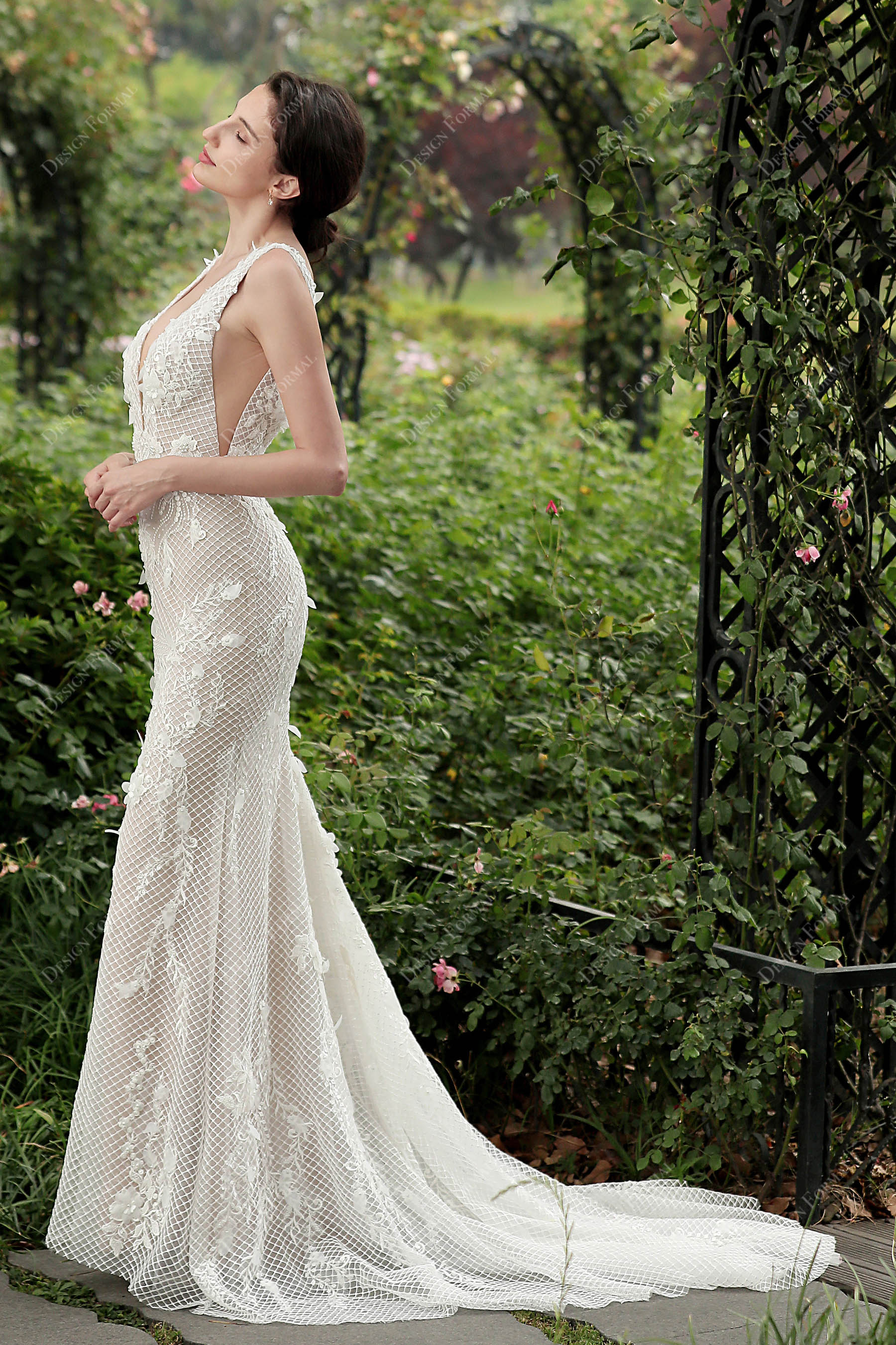 Sleeveless Mermaid Lace Dress