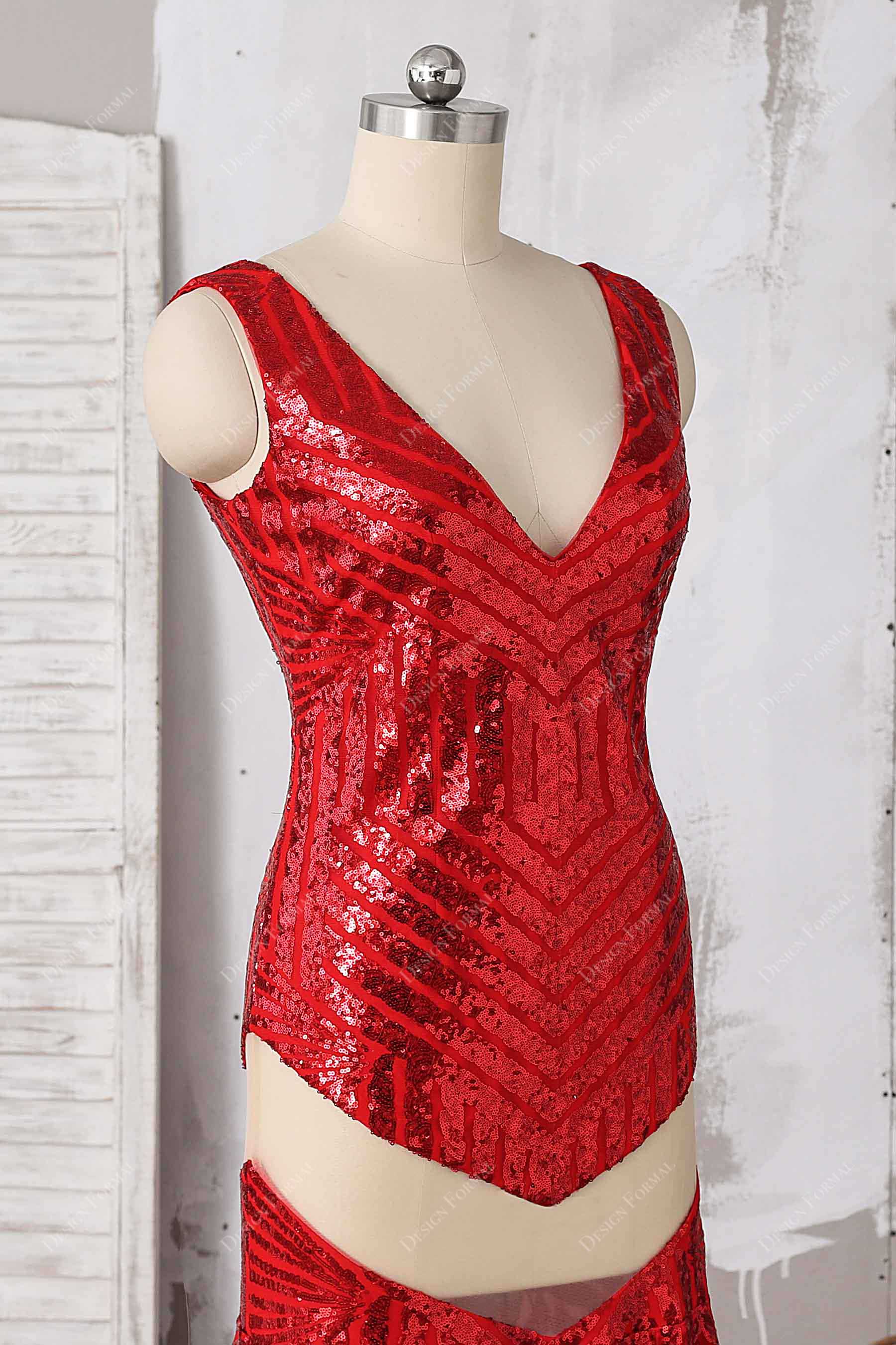 sleeveless red bombshell bodice