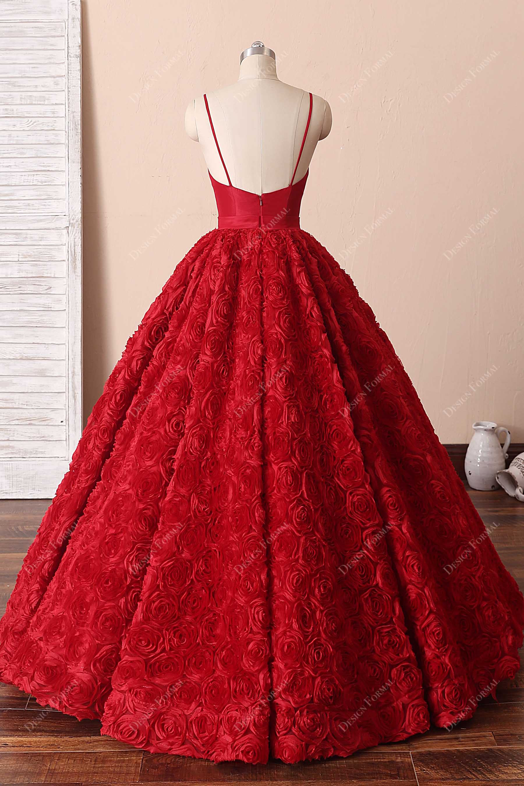Spaghetti Straps Open Back Quinceanera Dress