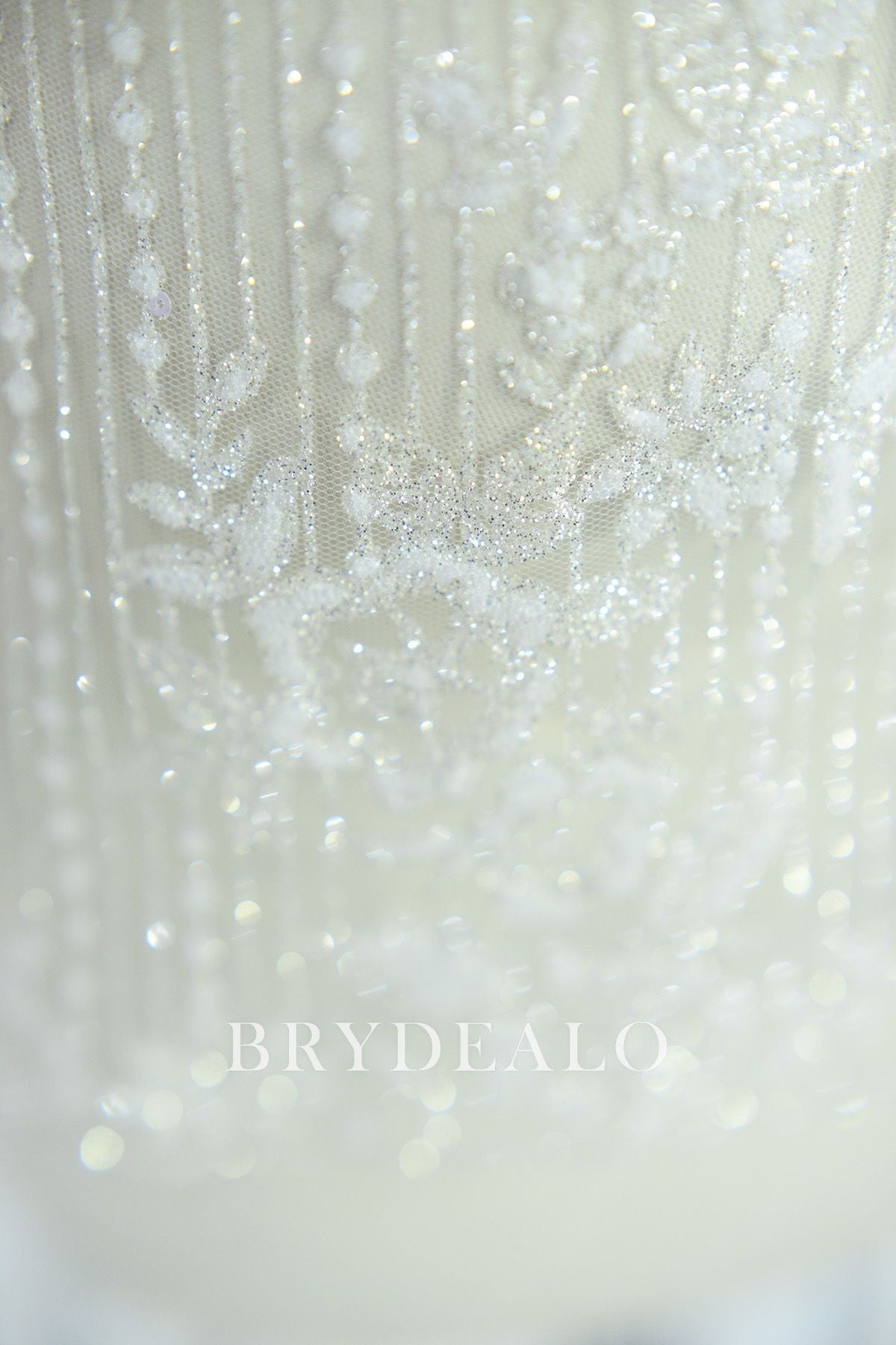 Glitter Line Lace Fabric online for Sale