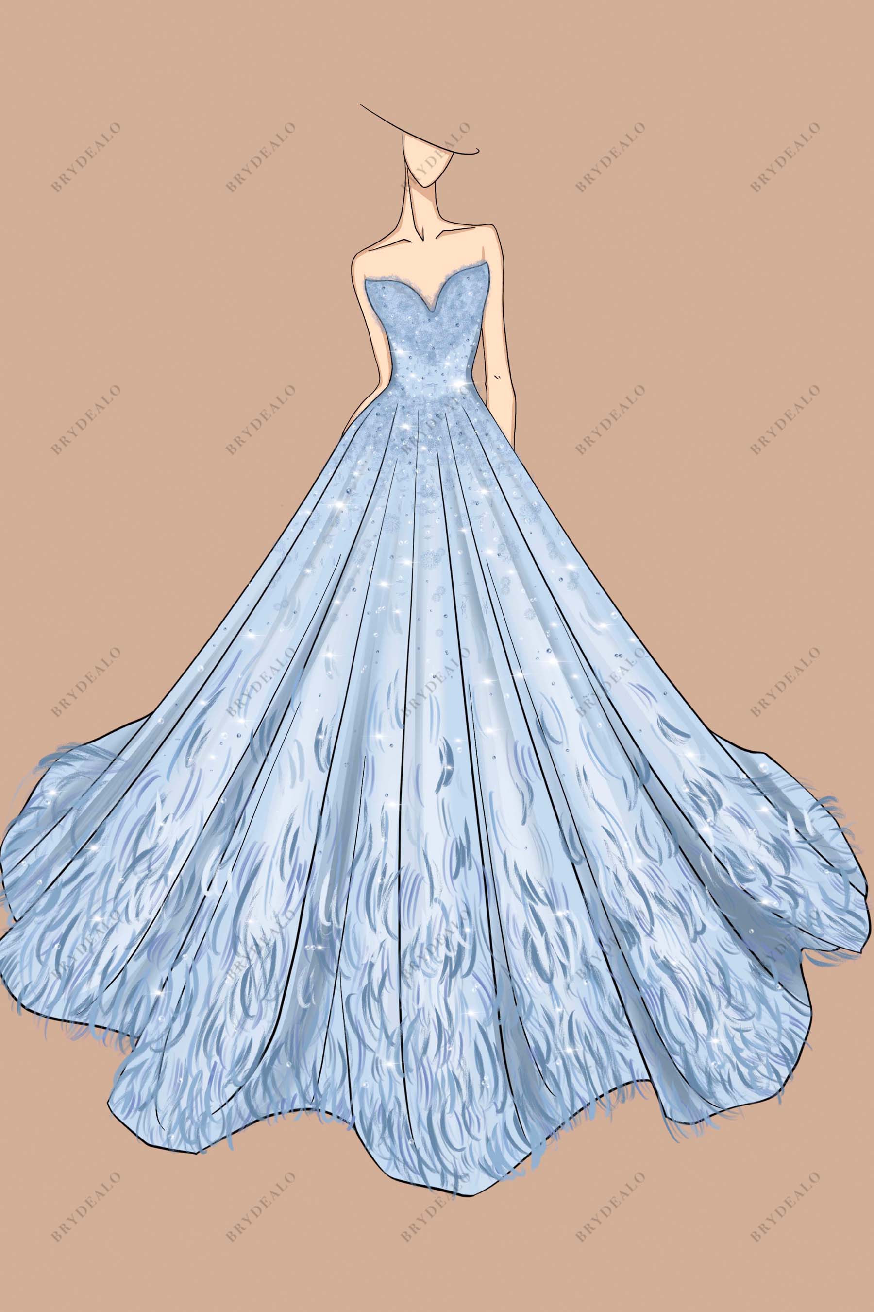 blue dress sketch How to draw girl in beautiful blue dress _Asmita Art