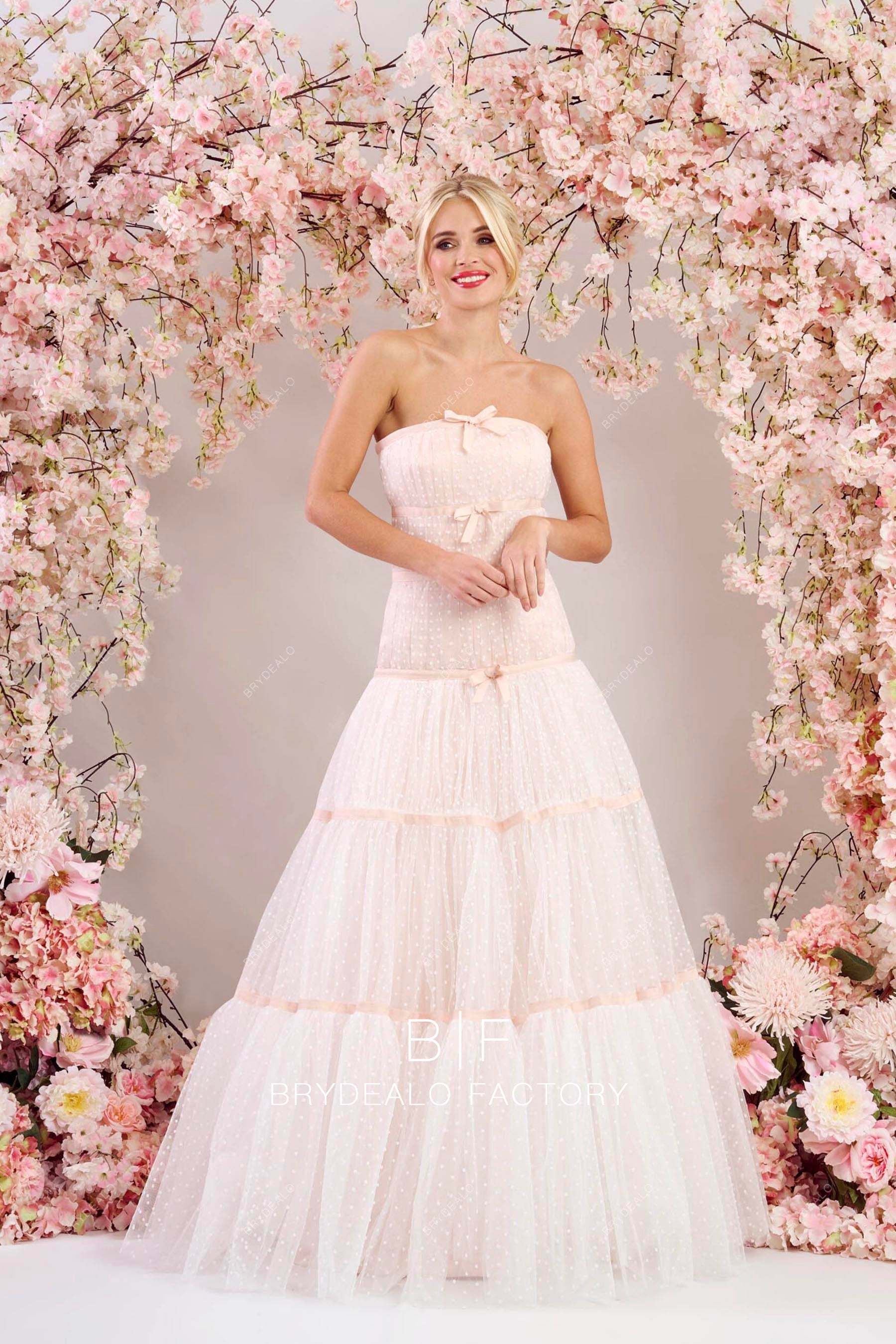 blush wedding dress a line Affordable Bridal Gowns Online main image 0