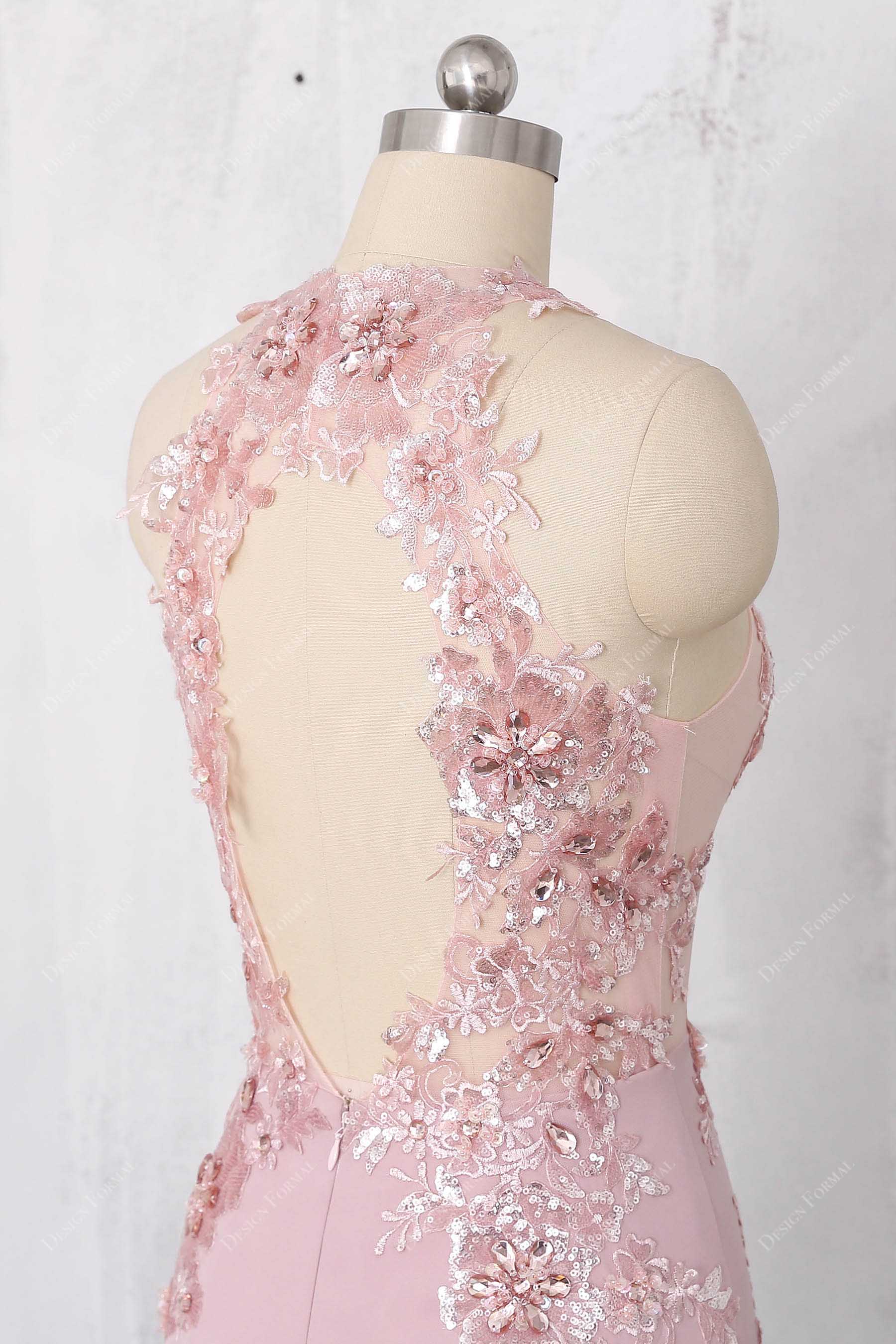 stunning sequin floral prom dress