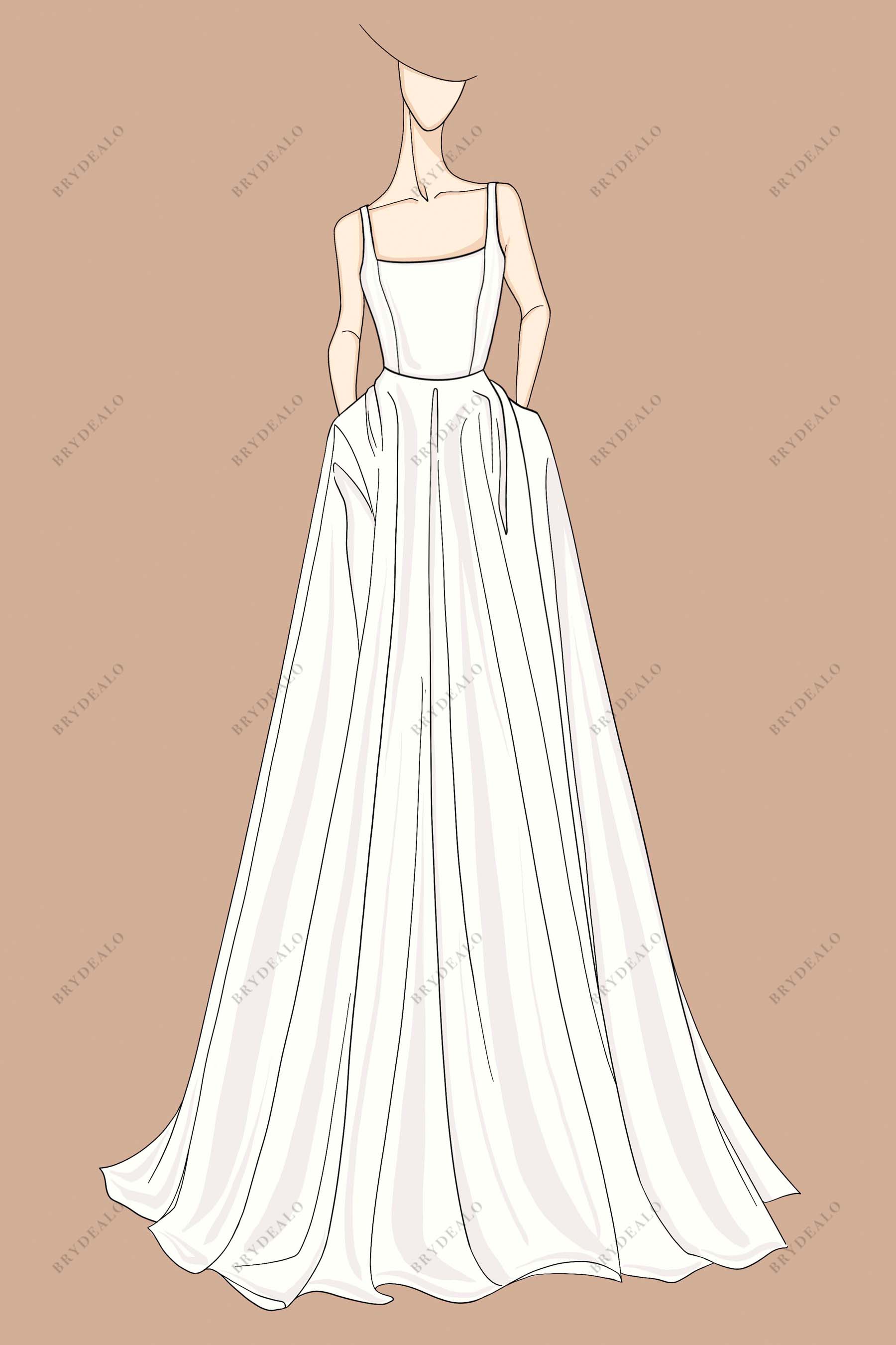 satin dress sketch satin dress fashion illustration sketch