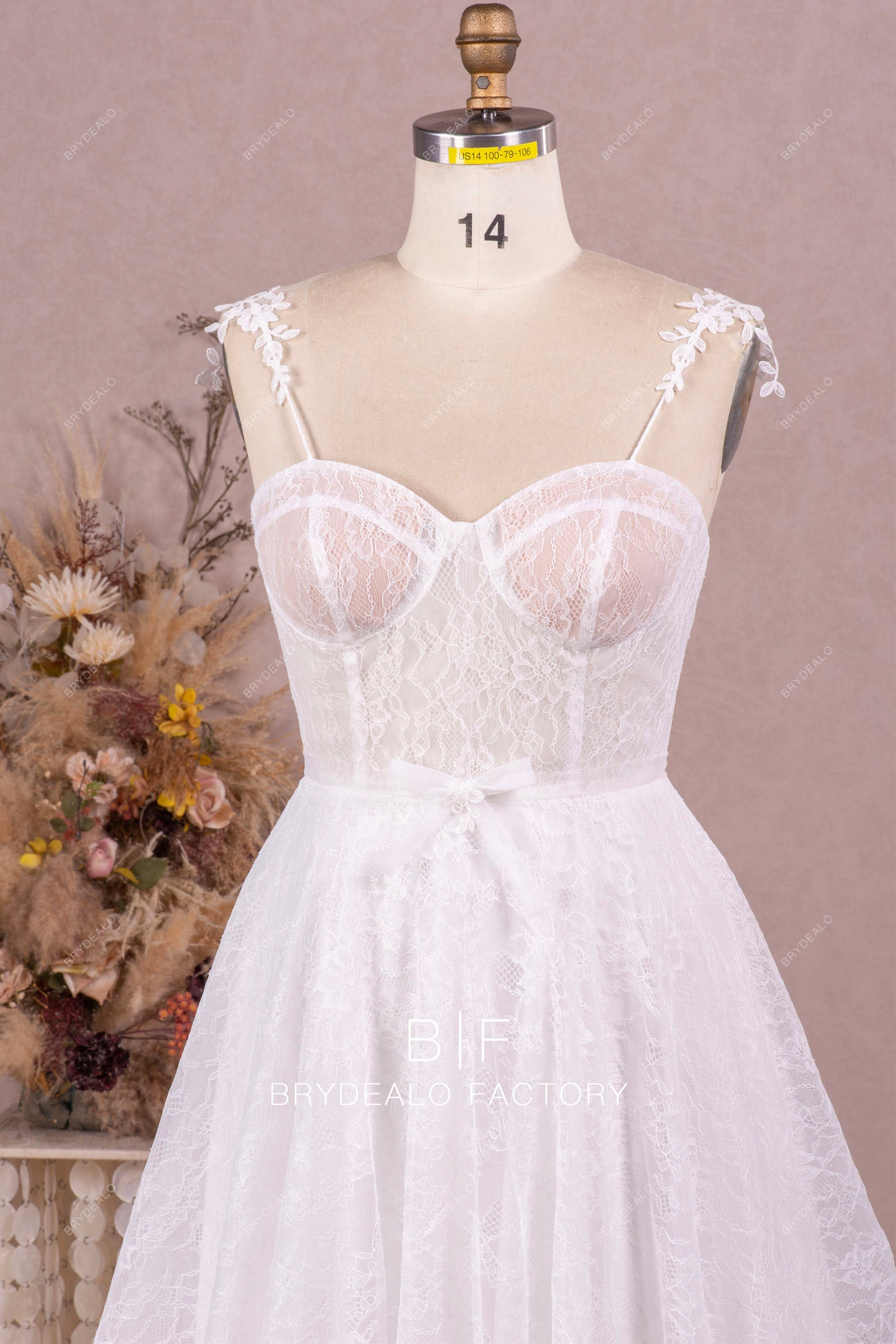 sweetheart neck illusion corset wedding gown