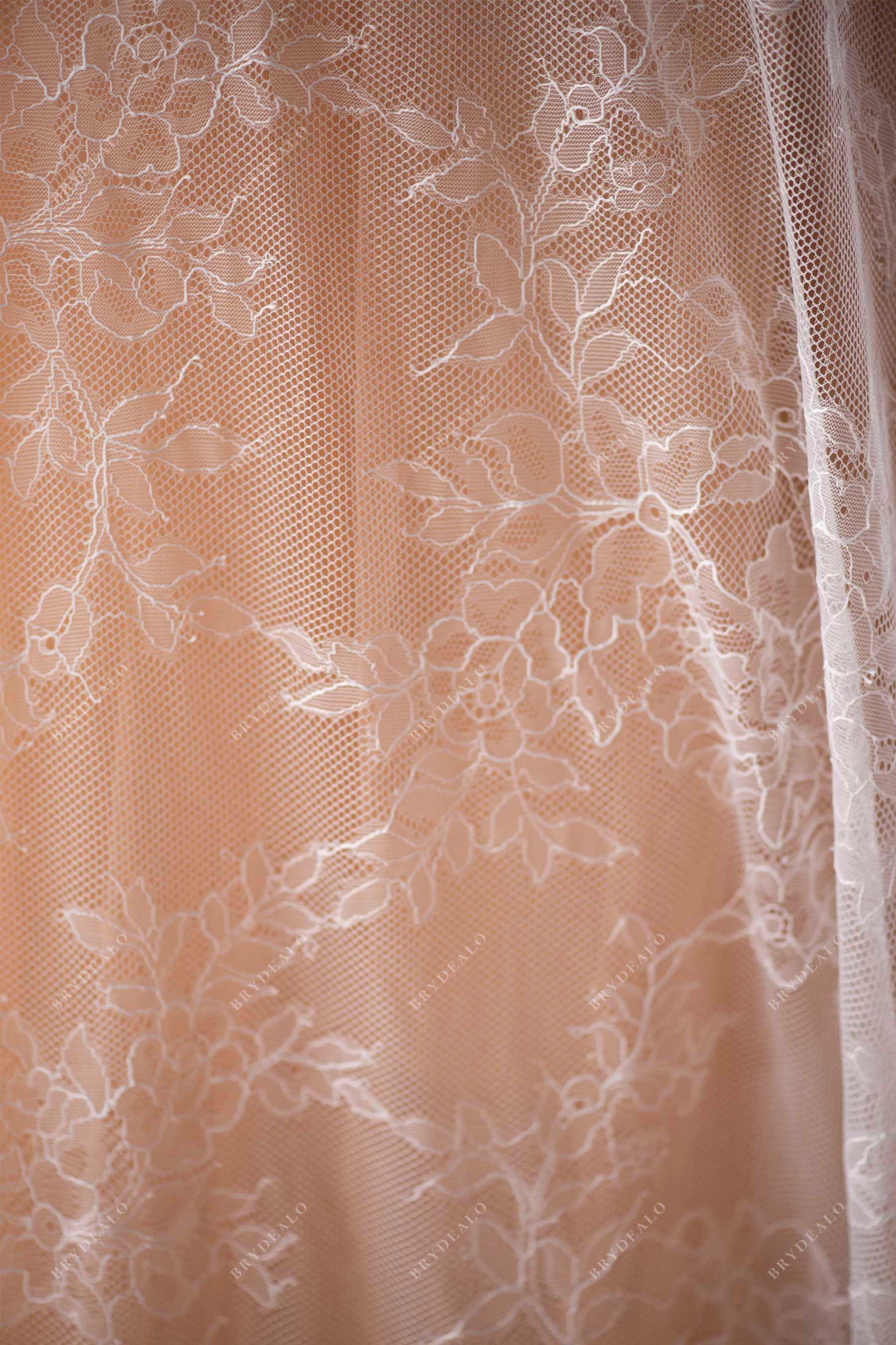 best designer tiny cording soft bridal lace fabric