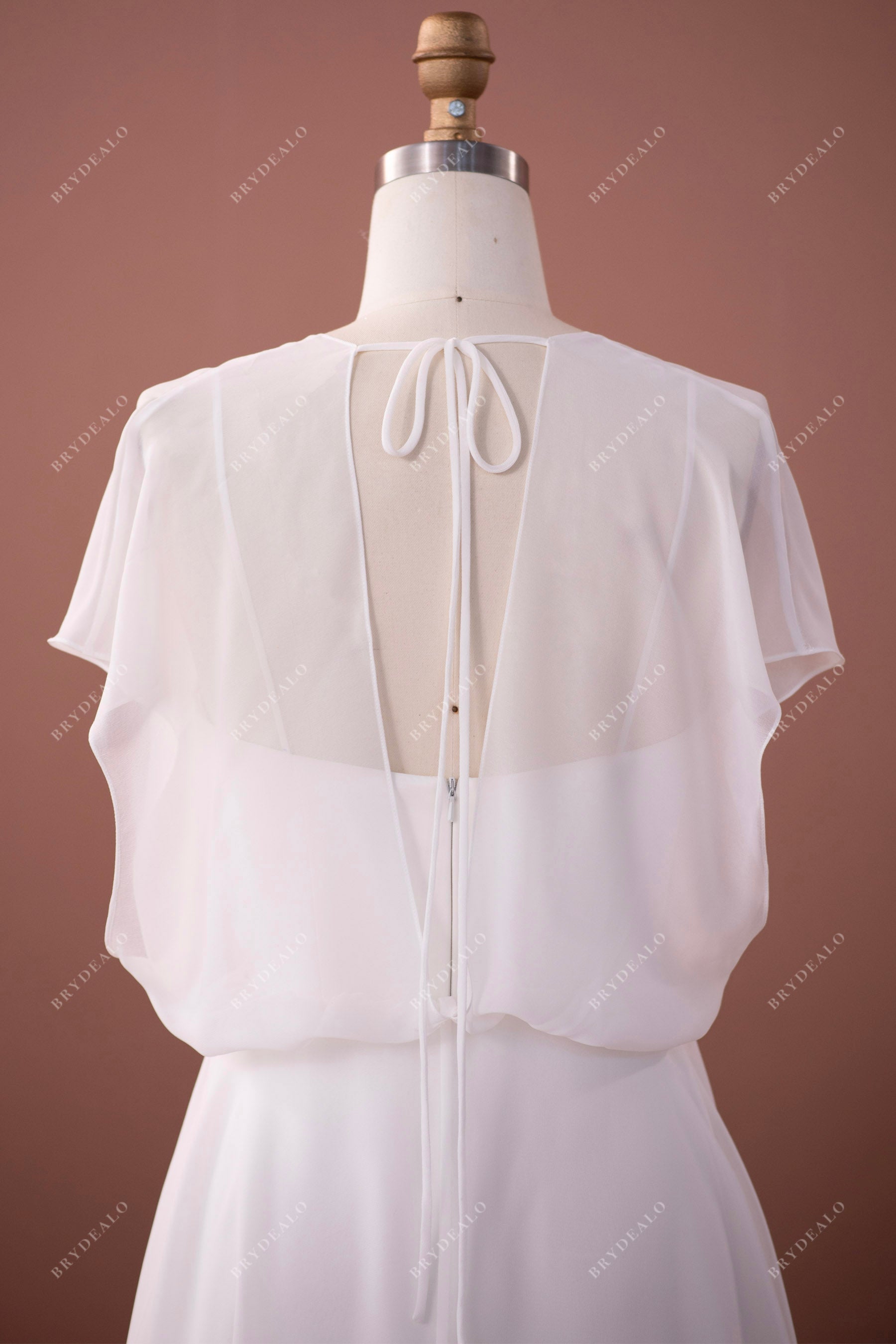 Convertible Wedding Dress with chiffon jacket