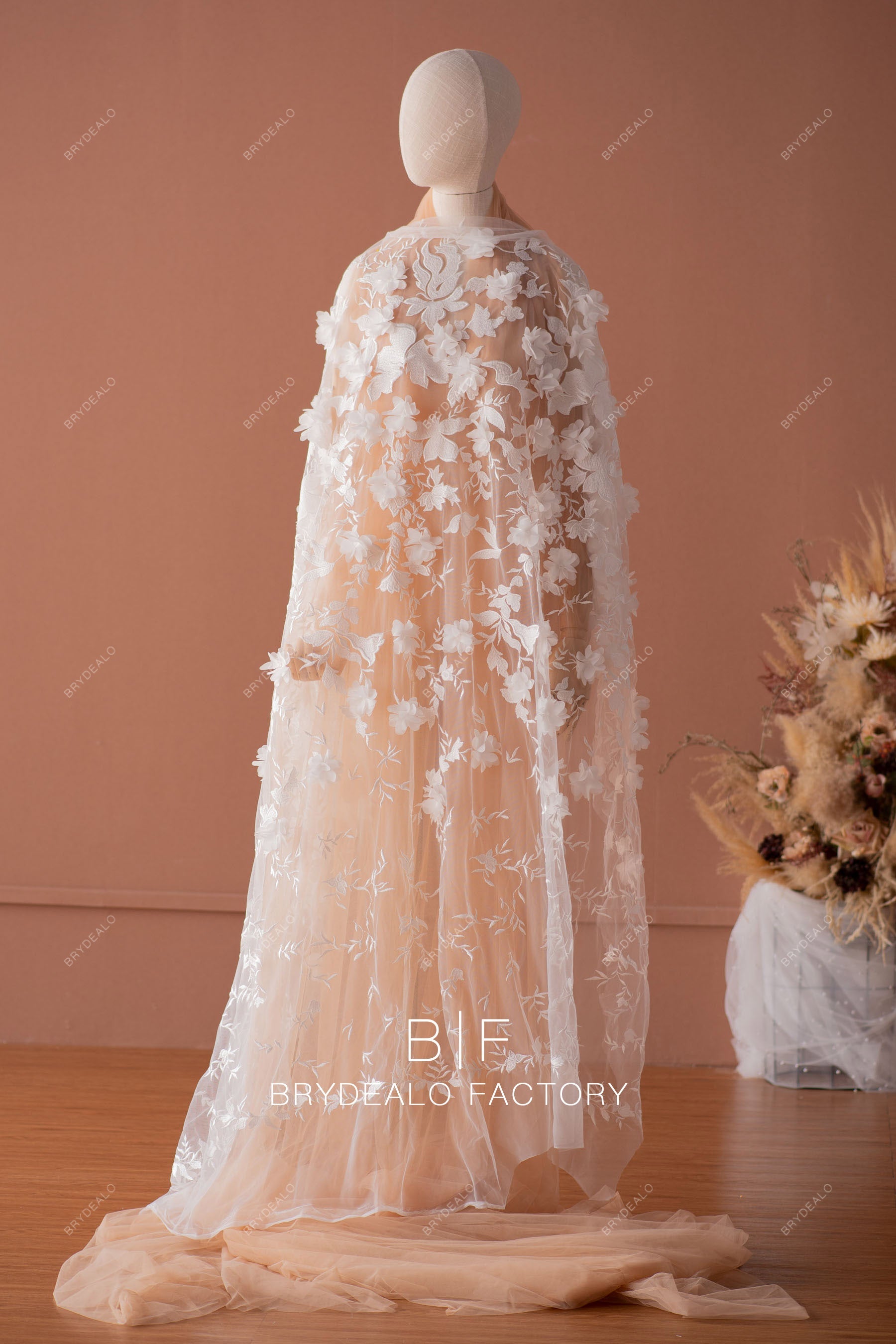 best embroidery chiffon flower lace online