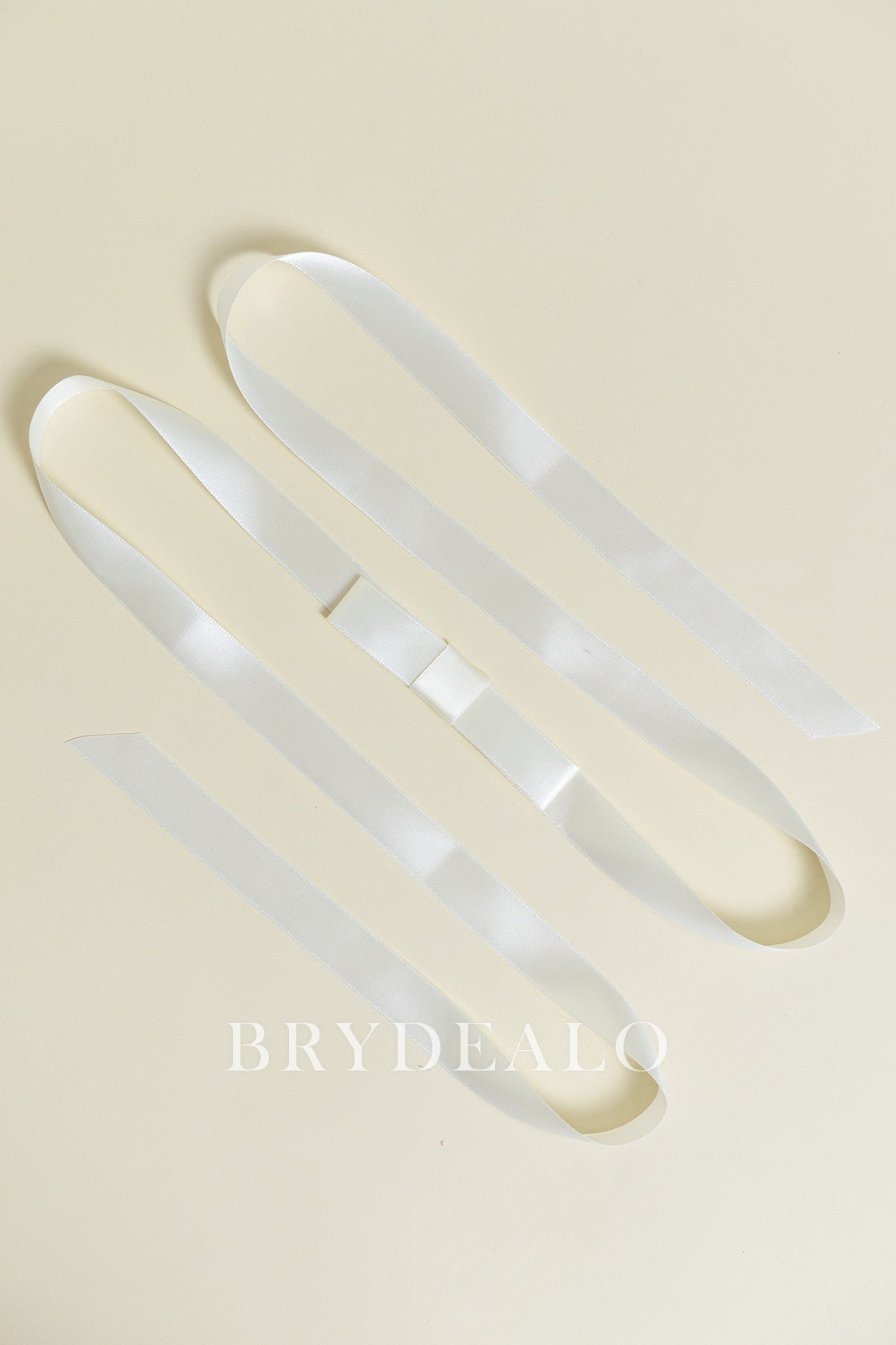 Online Ivory Satin Bow Bridal Sash by Brydealo
