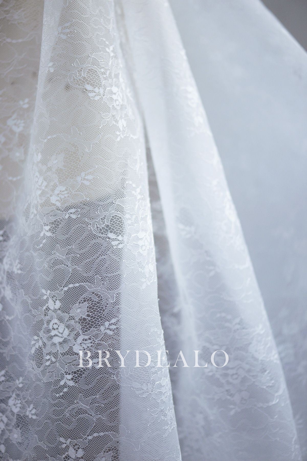 Stiff Flower Bridal Lace Fabric for Structured Dresses