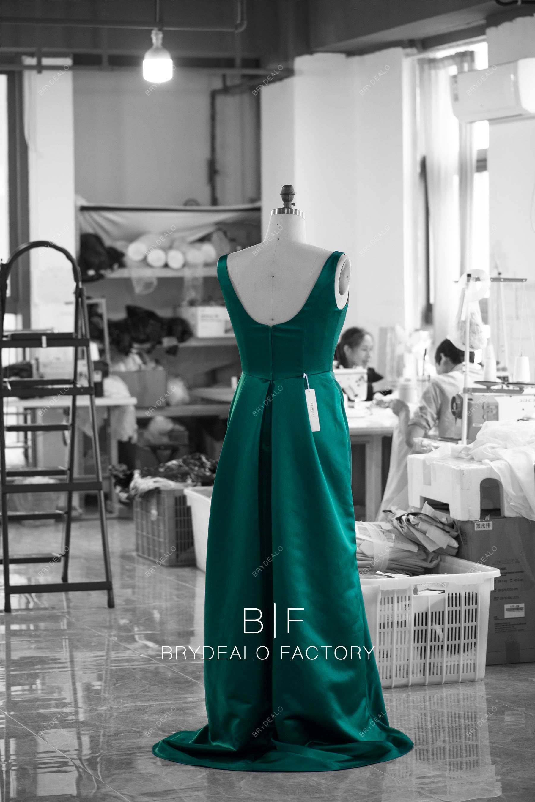 designed sweep train satin stylish casual wedding dress