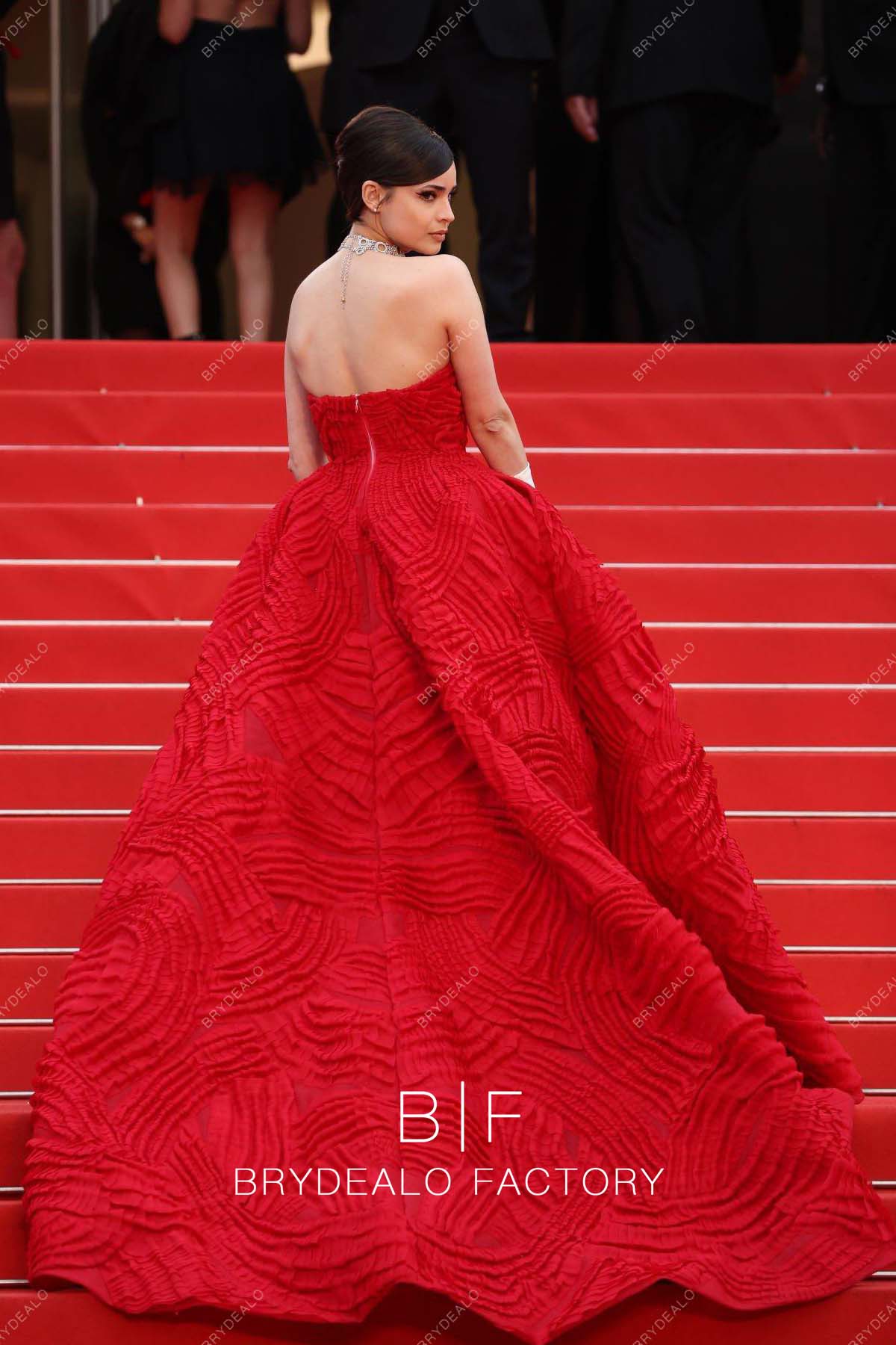 Sofia Carson 2023 Cannes Film Festival Red Carpet Strapless Dress