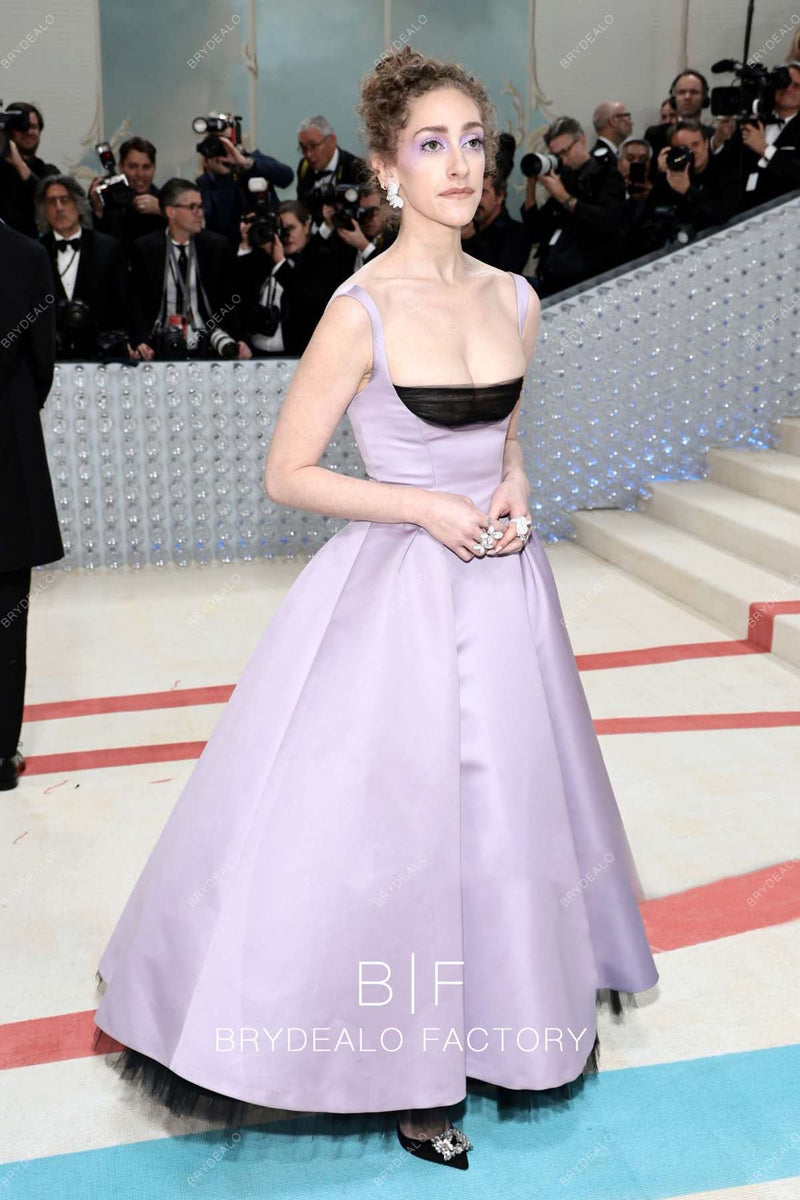 Micaela Diamond 2023 Met Gala Lilac Satin Ankle Length Dress