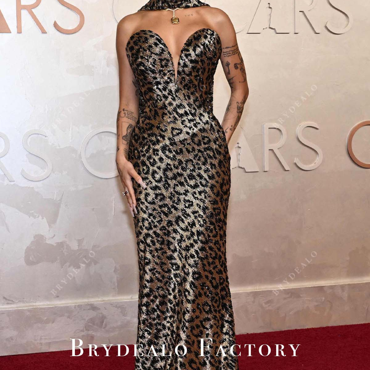 doja cat sequin dress Behind the Scenes of Doja Cat's Swarovski-Covered Oscars Look