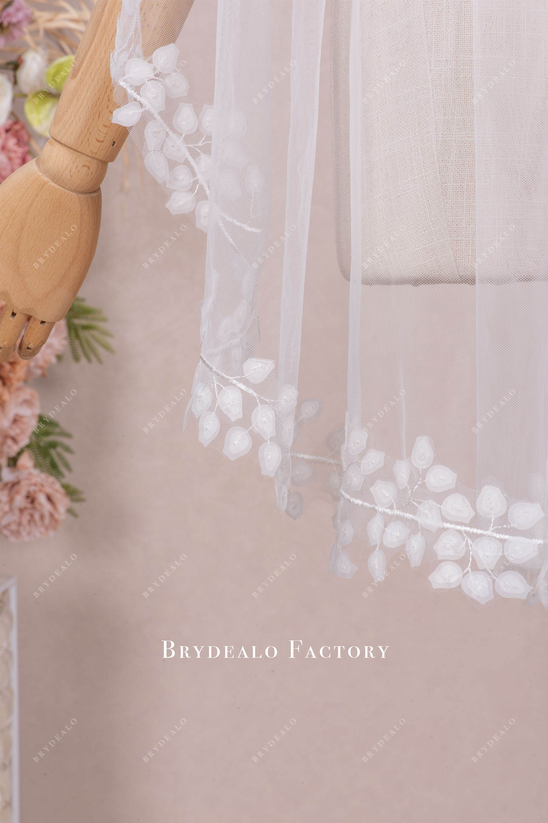 3d lace wedding veil