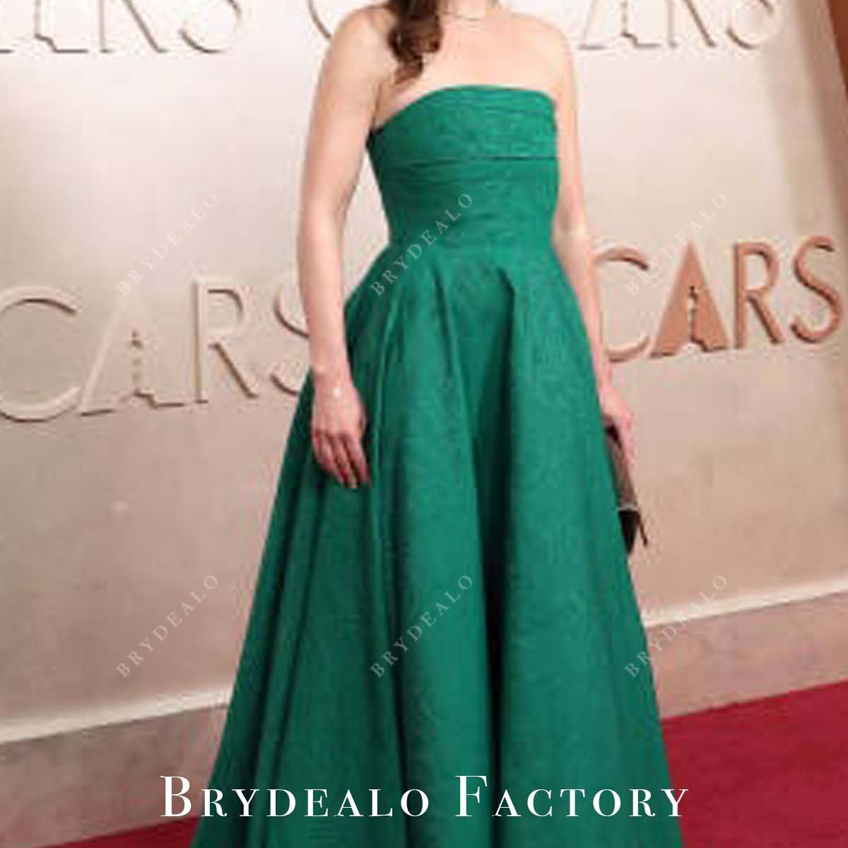 Alice Brooks Jungle Green 2025 Oscars Strapless Gown